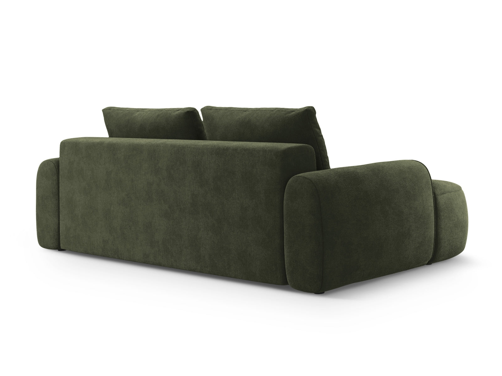 Stylisches Linz Velour Sofa in Green-Vogue, 4-Sitzer mit praktischer Schlaffunktion und integriertem Stauraum für zusätzlichen Komfort.