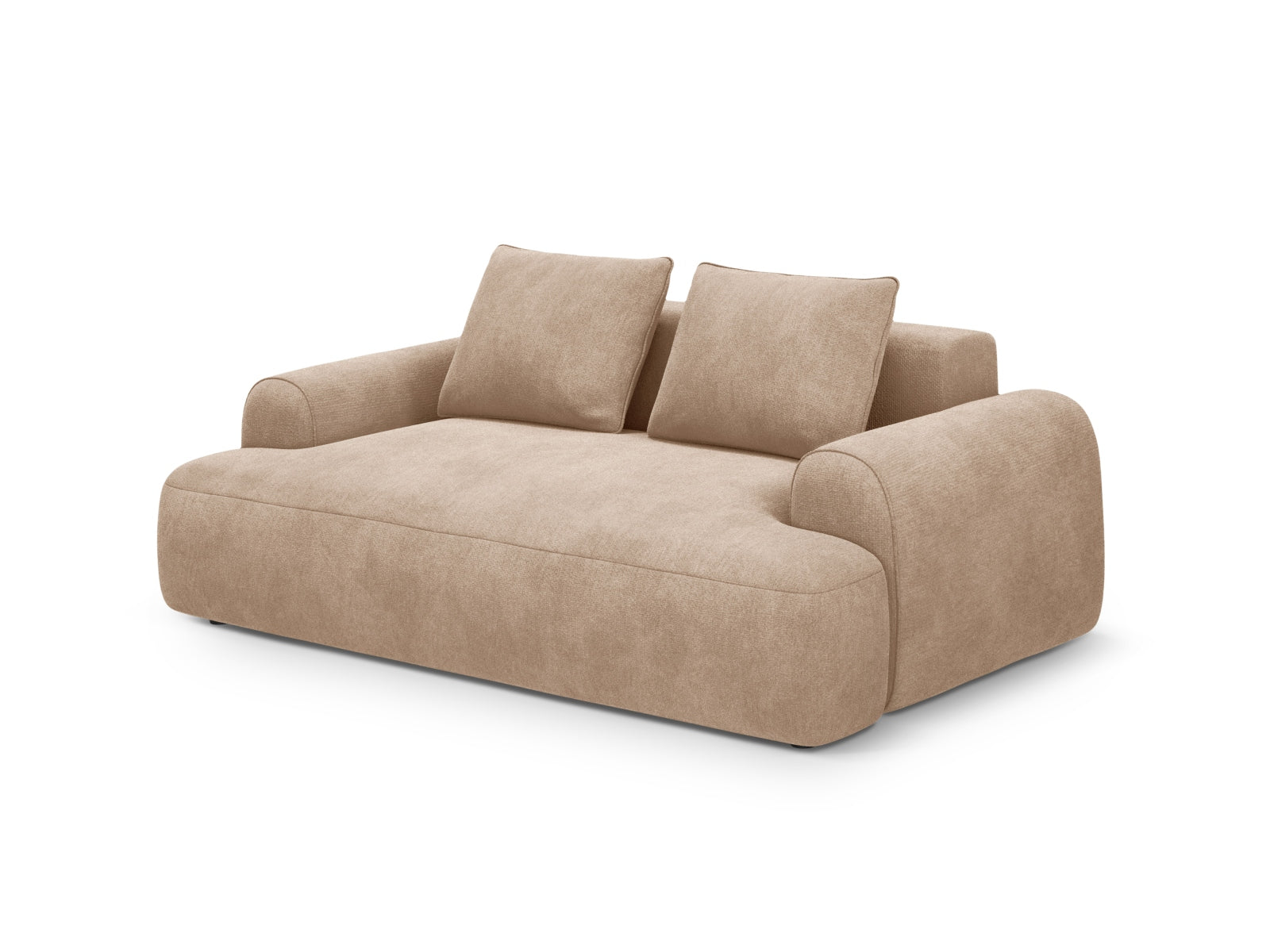 Elegantes 2-Sitzer Sofa Calma in stilvollem Dark Beige-Vogue, ideal für moderne Wohnräume, erhältlich bei KAQTU Design AG.