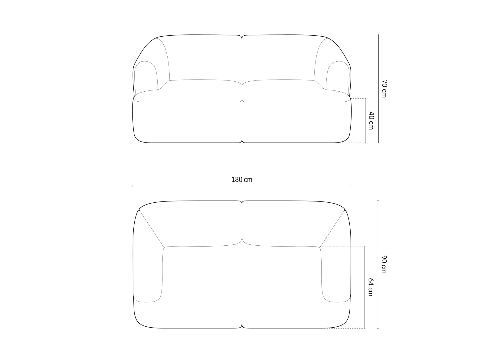 Erleben Sie das elegante Campi Velour Modular Sofa 2 Sitzer von Cosmopolitan Design – ideal für zeitgemässe Wohnräume, vielseitig und komfortabel.