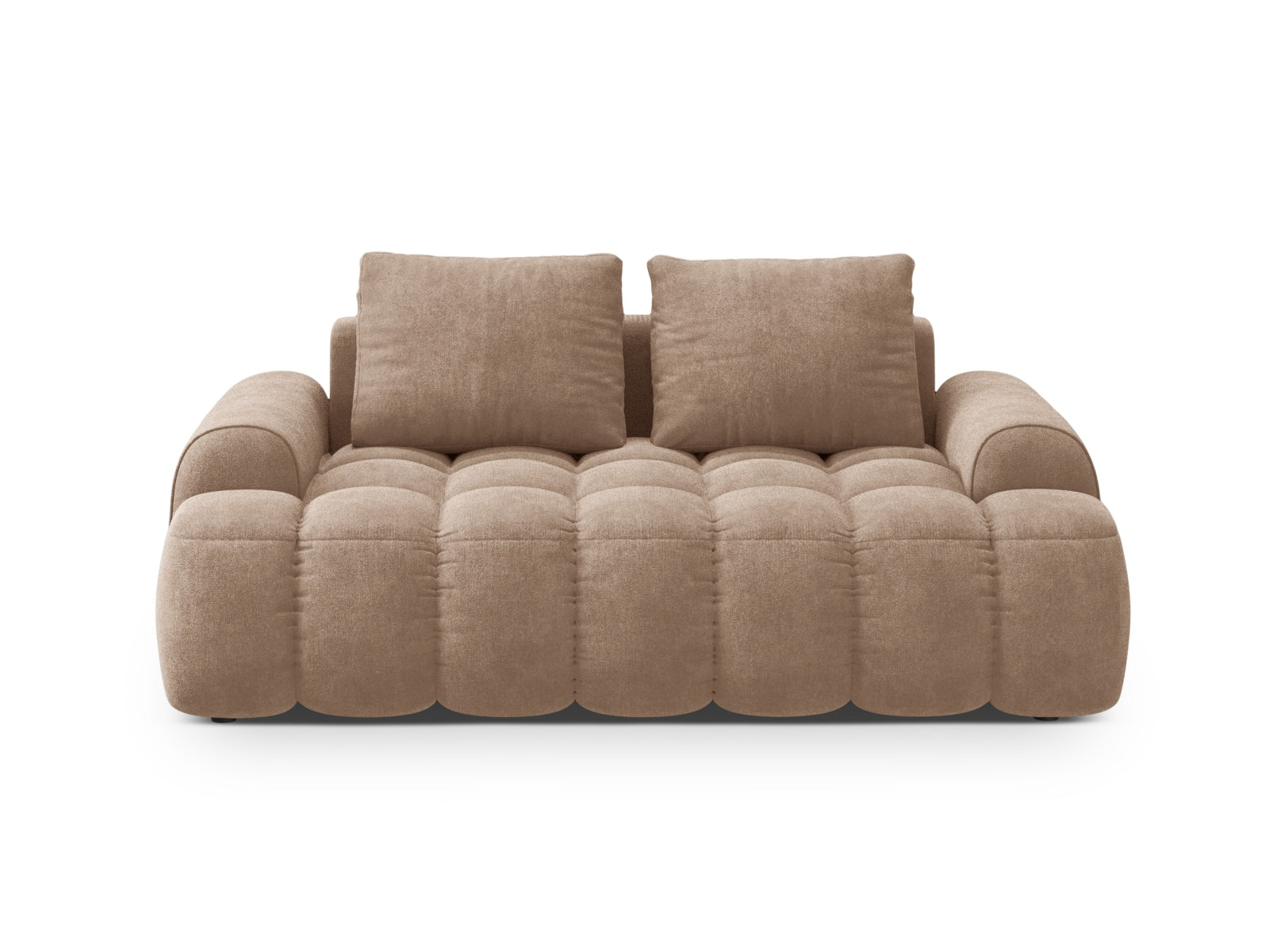 Linz Velour Sofa 2 Sitzer 100cm in Dark Beige-Vogue präsentiert im Onlineshop von KAQTU Design AG. 2er Sofa ist von Cosmopolitan Design