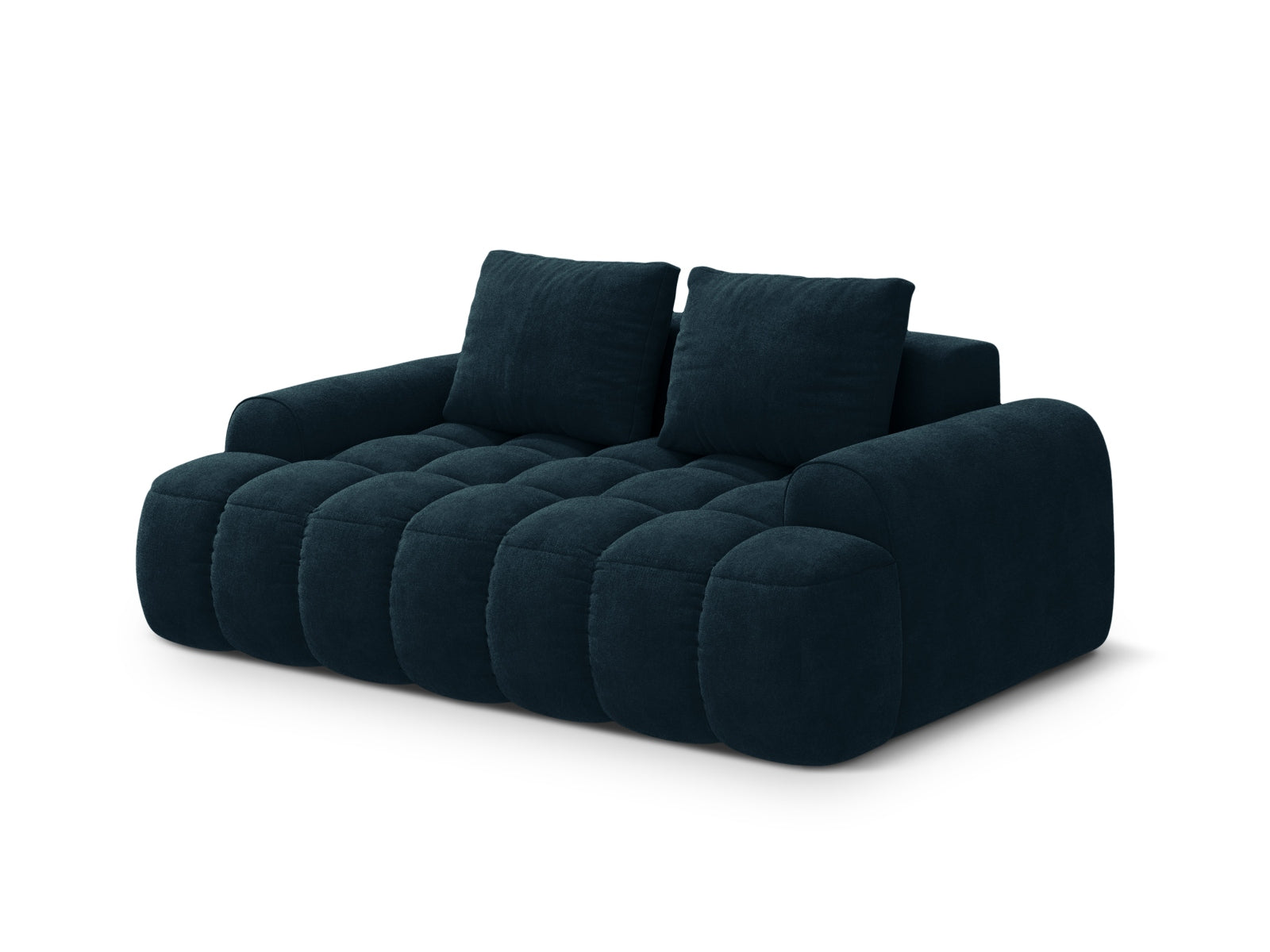 Stilvolles Linz Velour Sofa in tiefem Petrol, perfektes 2-Sitzer für moderne Wohnkonzepte von Cosmopolitan Design.