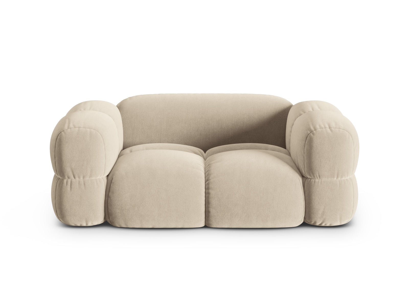 Loretto Velour Sofa 2 Sitzer 100cm in Light Beige-Vogue präsentiert im Onlineshop von KAQTU Design AG. 2er Sofa ist von Cosmopolitan Design