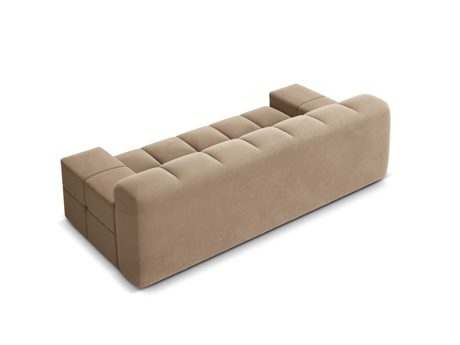 Elegantes 2-Sitzer Sofa Hawaii in luxuriösem Cappuccino-Magic Velvet, ideal für gemütliche Abende und geschmackvolle Wohnräume.