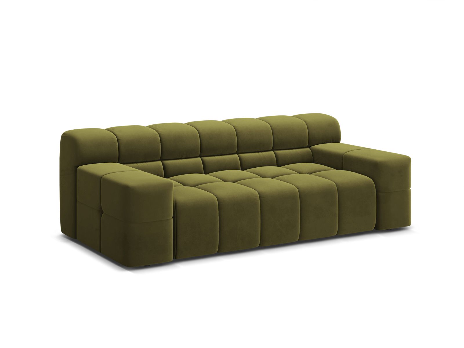 Elegantes 2-Sitzer Sofa Hawaii in sanftem Pistaziengrün aus Magic Velvet, ideal für stilvolle Wohnräume.