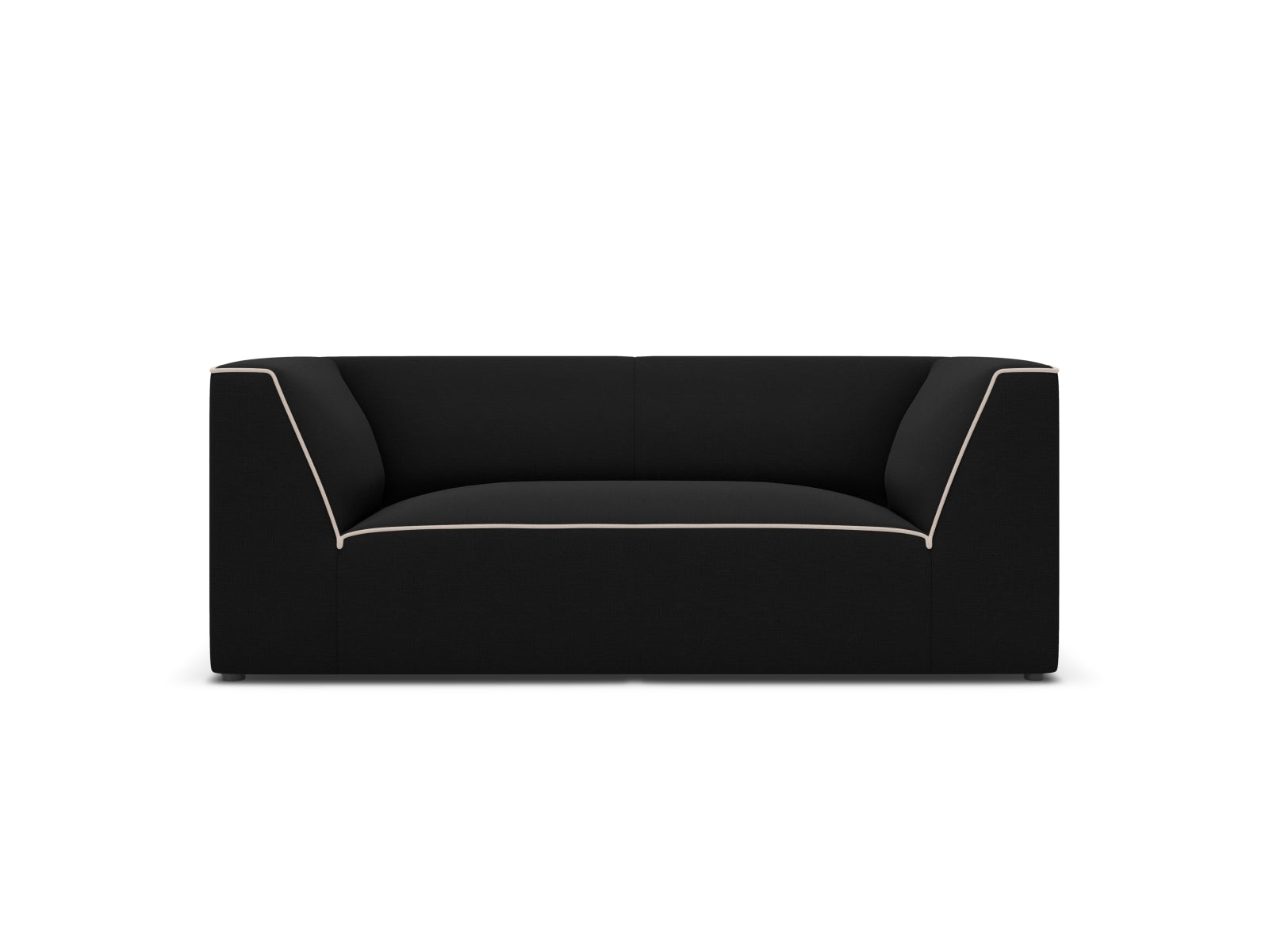 Oslo Sofa 2 Sitzer in Black, Grey Beige Melange präsentiert im Onlineshop von KAQTU Design AG. Sofa ist von Cosmopolitan Design