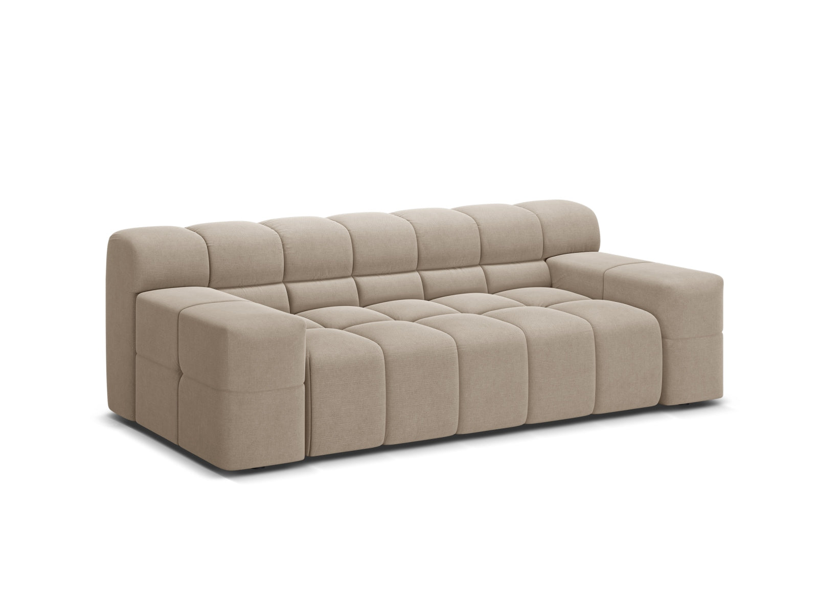 Elegantes 2-Sitzer Sofa Hawaii in stilvollem Cappuccino-Moly, ideal für moderne Wohnräume, erhältlich bei KAQTU Design AG.