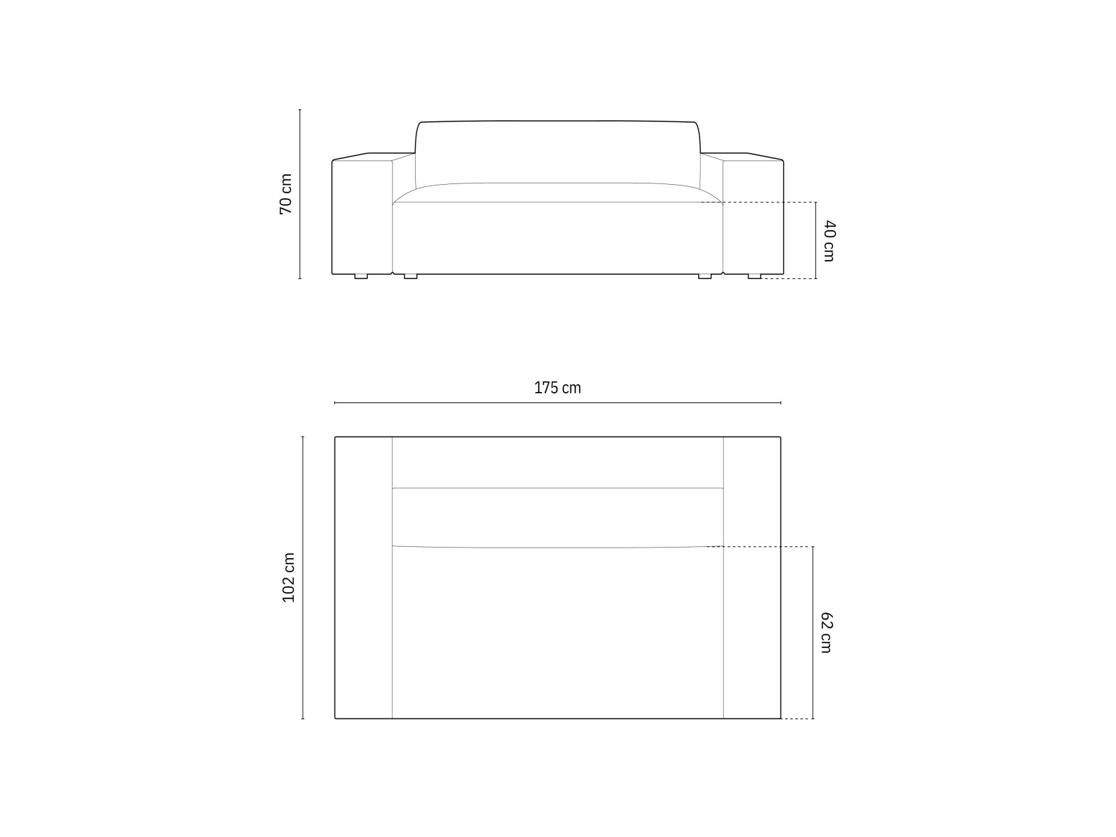 Arendal Sofa 2 Sitzer in Beige präsentiert im Onlineshop von KAQTU Design AG. 2er Sofa ist von Cosmopolitan Design