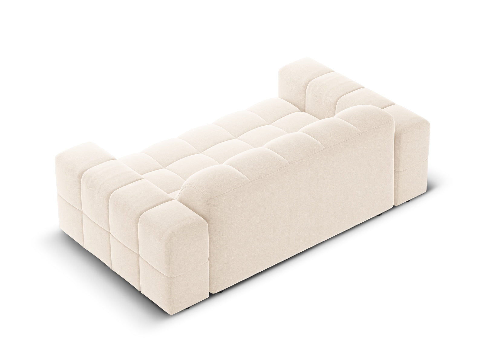 Elegantes 2-Sitzer Sofa Chicago in neutralem Beige, ideal für stilvolle Wohnräume, entworfen von Cosmopolitan Design.