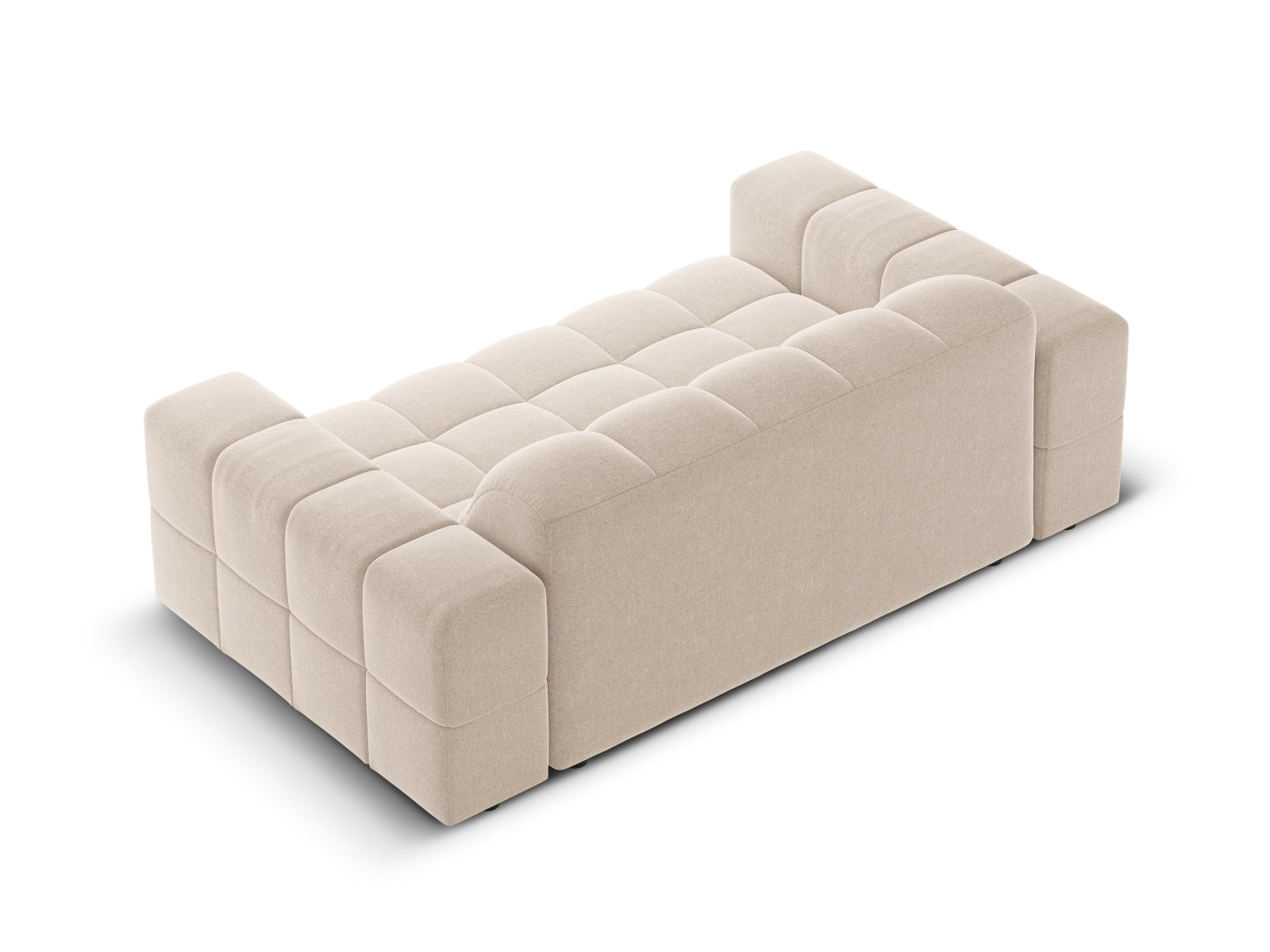 Stylisches 2-Sitzer Sofa in sanftem Beige, ideal für stilvolle Interiors, entworfen von Cosmopolitan Design für höchsten Sitzkomfort.