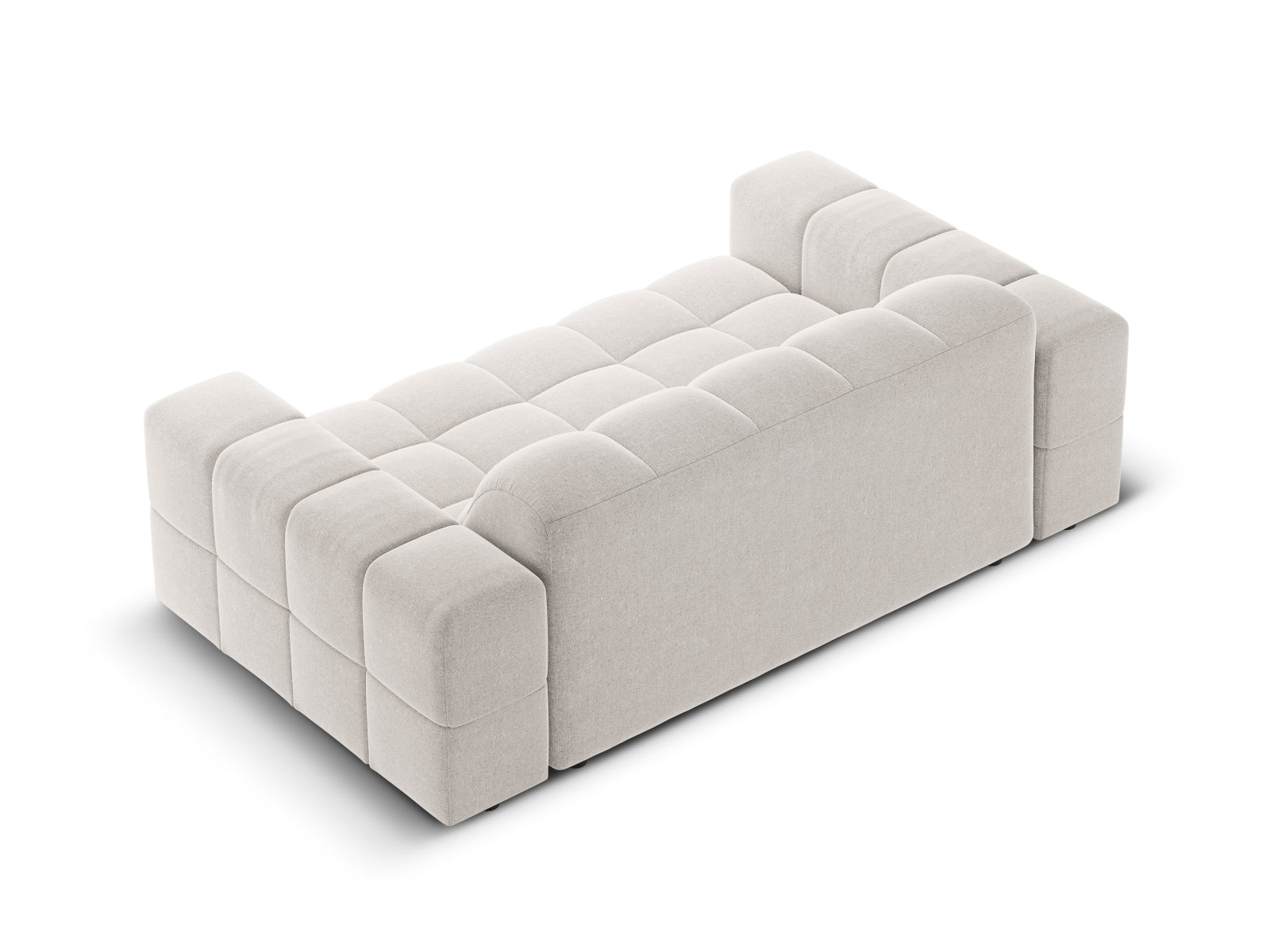 Elegantes 2-Sitzer Sofa Chicago in dezentem Grau, ideal für moderne Wohnräume, entworfen von Cosmopolitan Design.