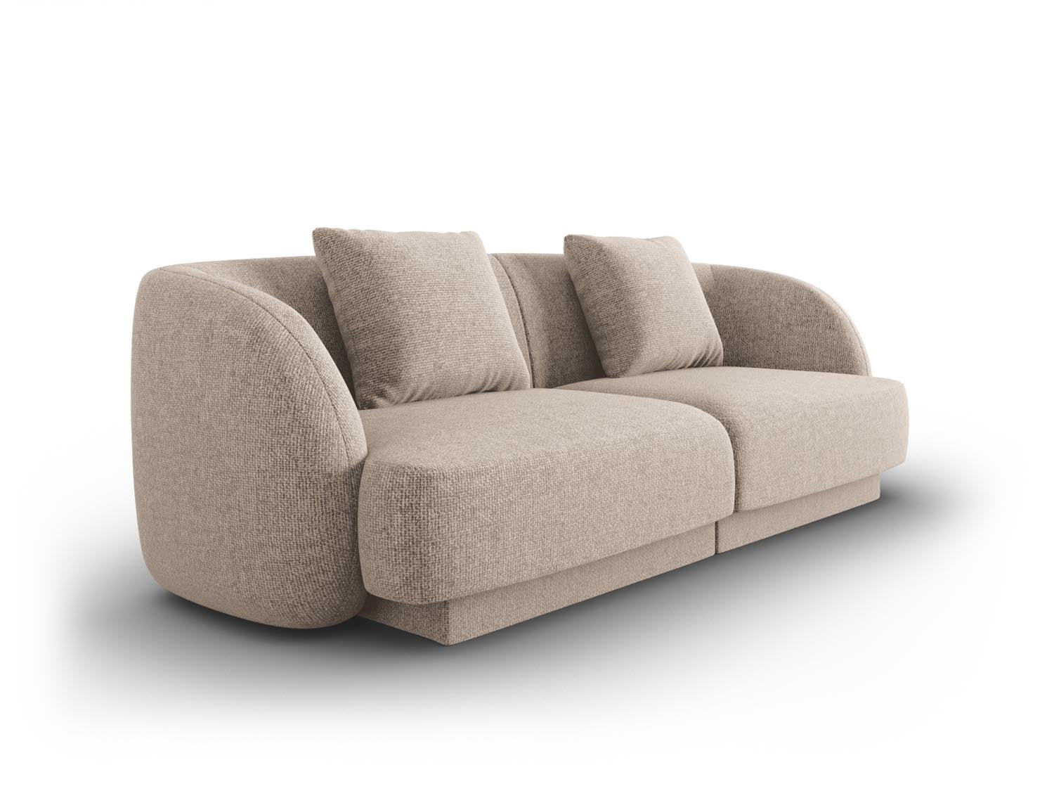 Beige Tulum 2-Sitzer Sofa von Cosmopolitan Design, stilvoll und modern, ideal für jedes Wohnzimmer, präsentiert von KAQTU Design AG.