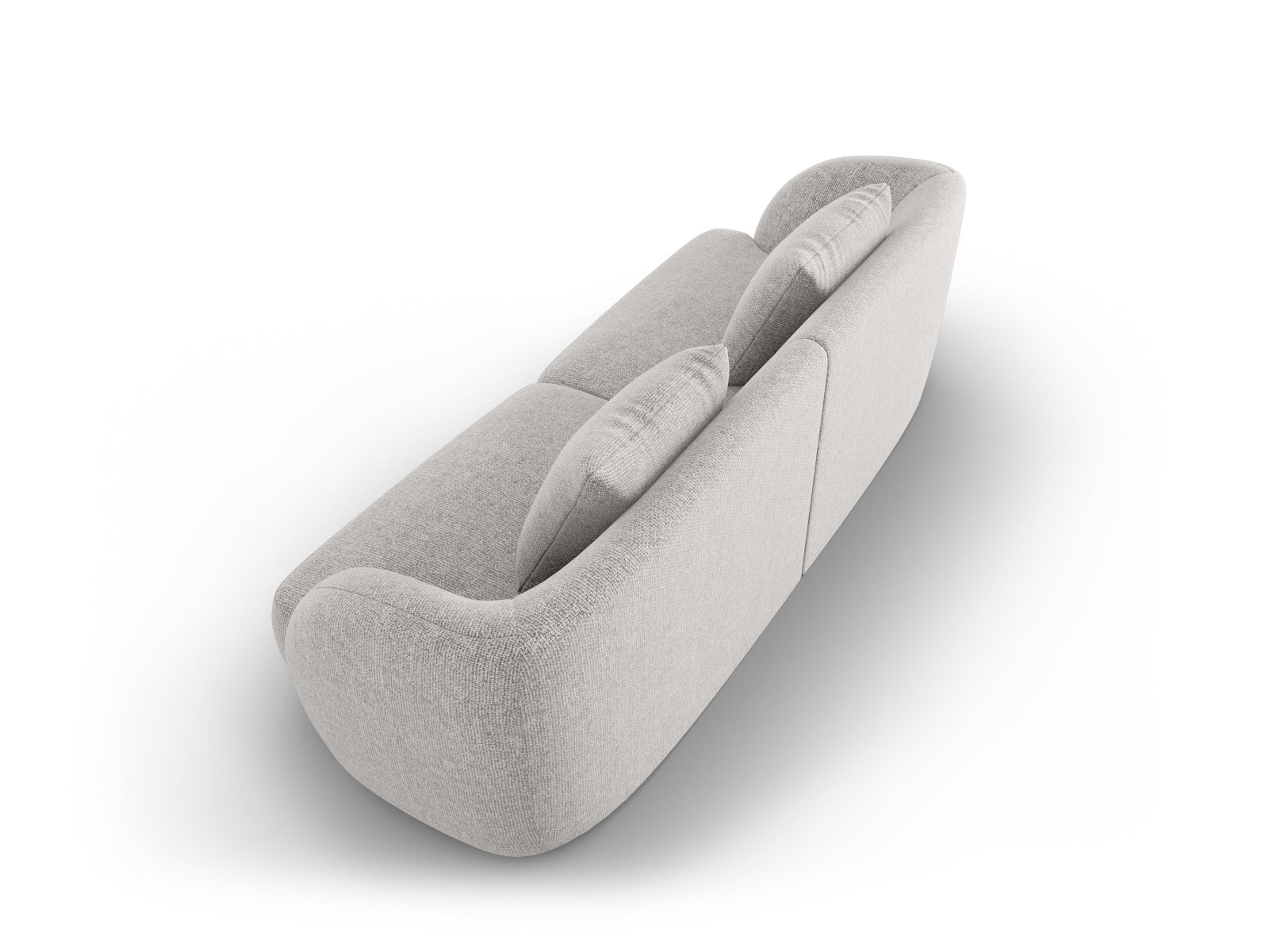 Stylisches 2-Sitzer Sofa Tulum in sanftem Grau, perfekt für moderne Interiors. Hochwertige Verarbeitung von Cosmopolitan Design.