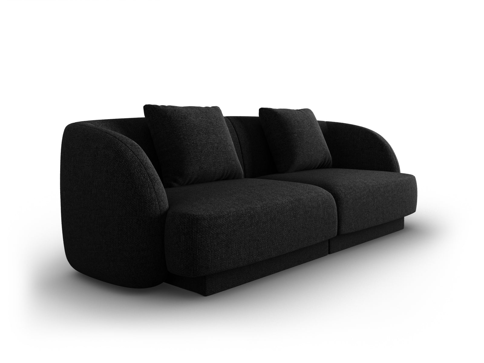 Elegantes Tulum 2-Sitzer Sofa in Schwarz, 90 cm, von Cosmopolitan Design – ideal für stilvolle Wohnräume.