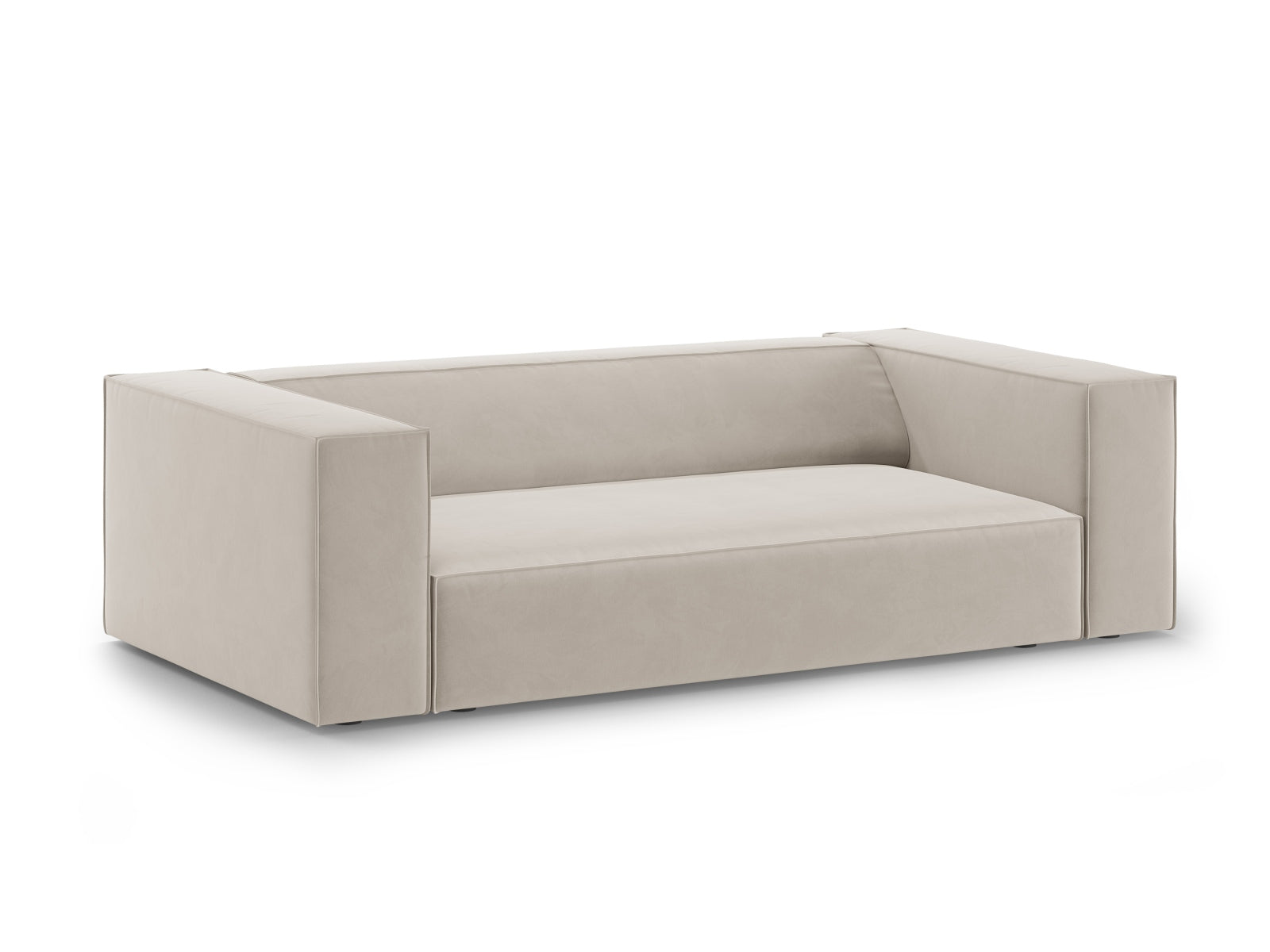 Arendal Velour Sofa 2 Sitzer in Ecru präsentiert im Onlineshop von KAQTU Design AG. 2er Sofa ist von Cosmopolitan Design
