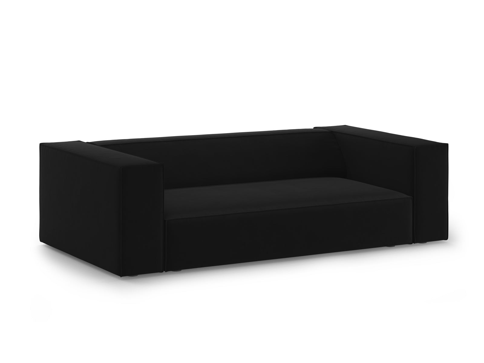 Arendal Velour Sofa 2 Sitzer in Black präsentiert im Onlineshop von KAQTU Design AG. 2er Sofa ist von Cosmopolitan Design