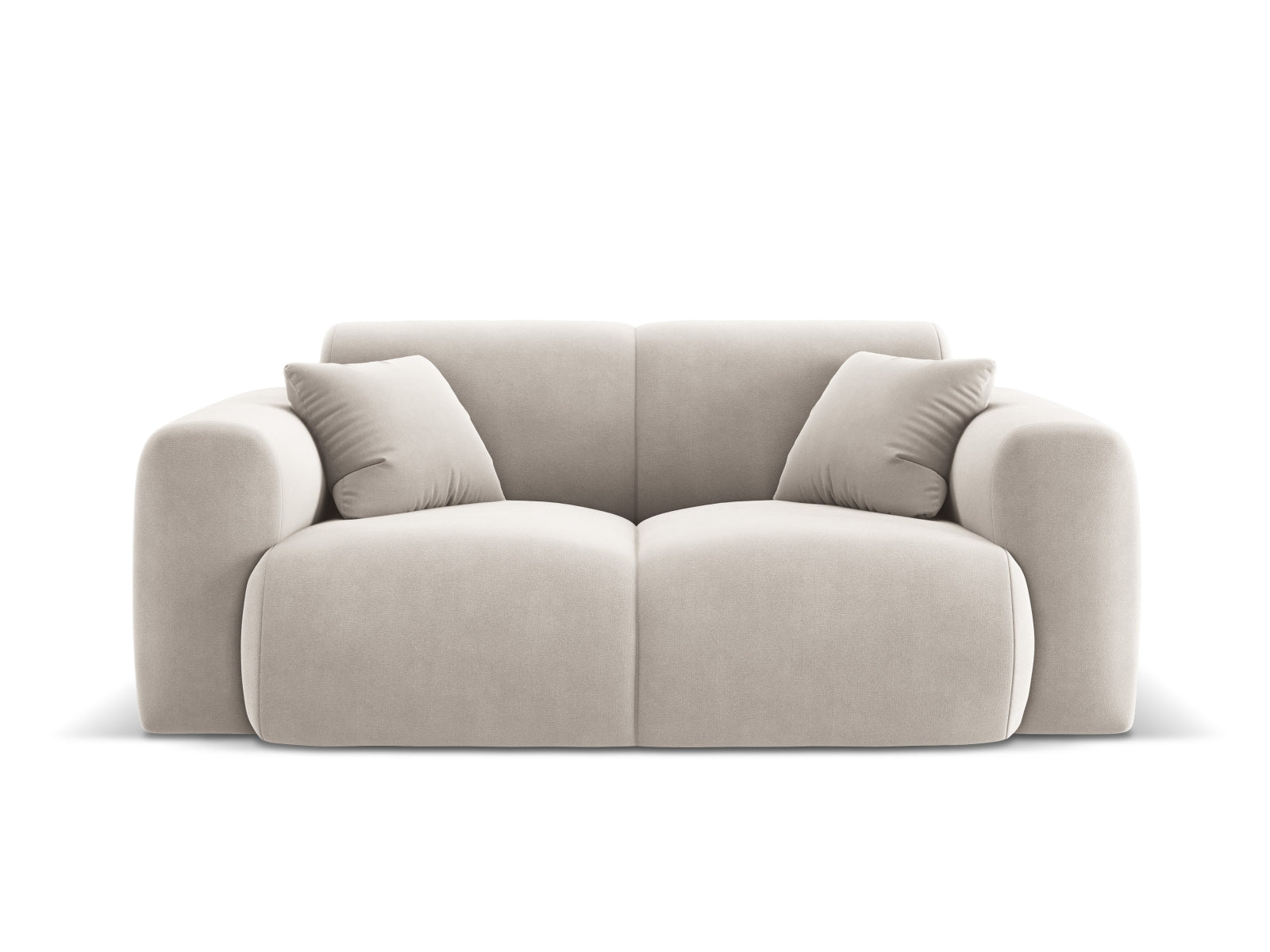 Nolio Velour Sofa 2 Sitzer 95cm in Light Beige-Casino präsentiert im Onlineshop von KAQTU Design AG. 2er Sofa ist von Cosmopolitan Design