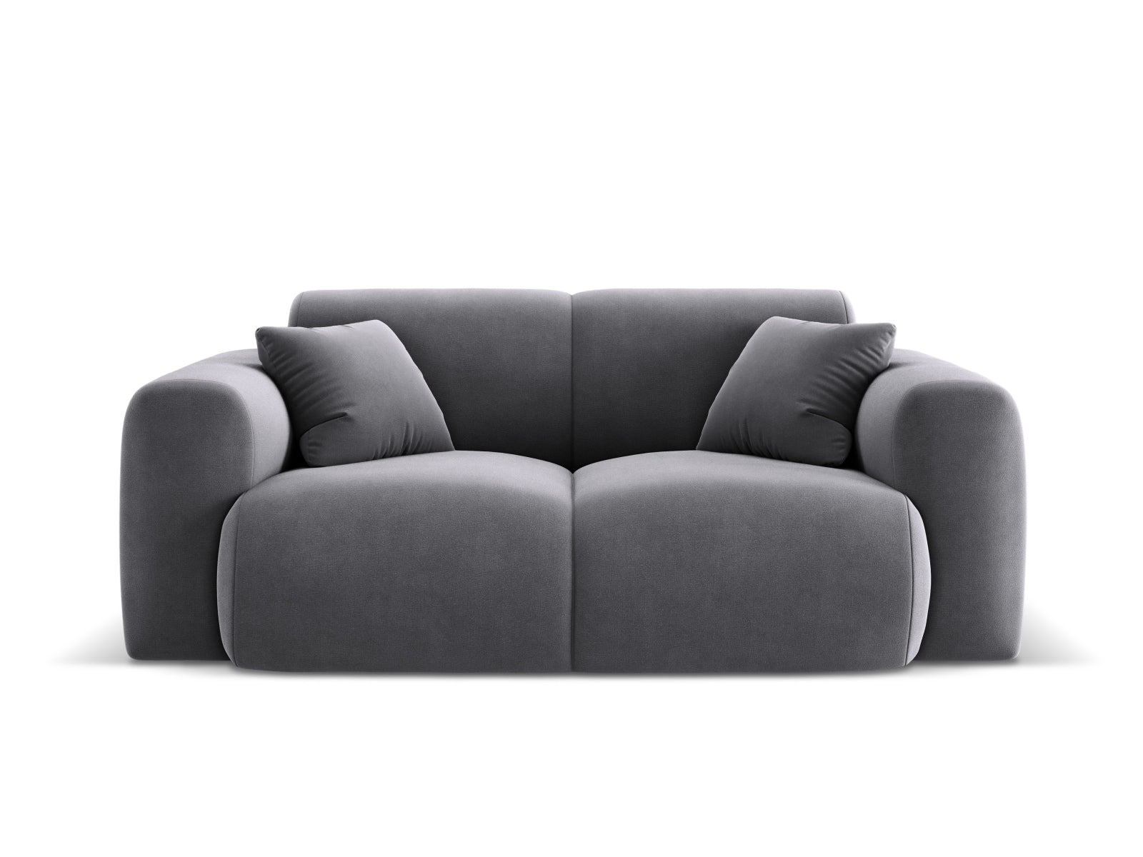 Nolio Velour Sofa 2 Sitzer 95cm in Dark Grey-Casino präsentiert im Onlineshop von KAQTU Design AG. 2er Sofa ist von Cosmopolitan Design