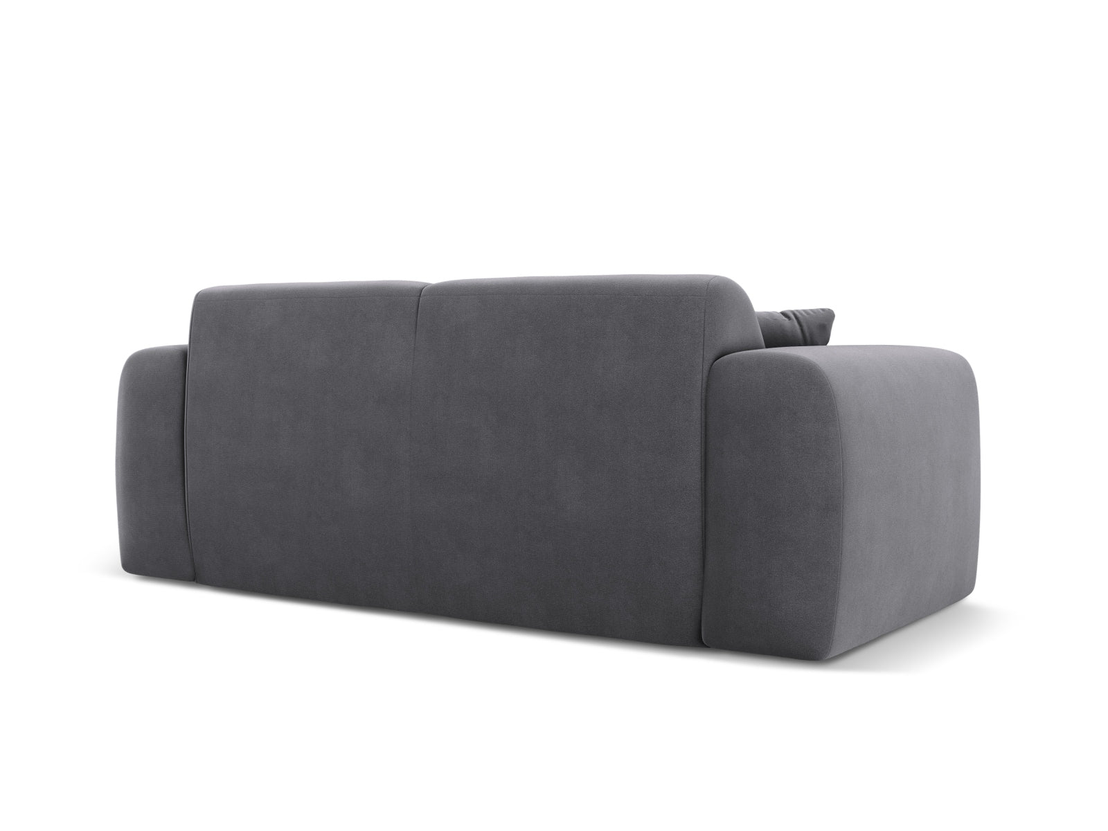 Elegantes 2-Sitzer Sofa aus Velours in tiefem Grau, 95 cm breit, ideal für stilvolle und komfortable Wohnräume von Cosmopolitan Design.