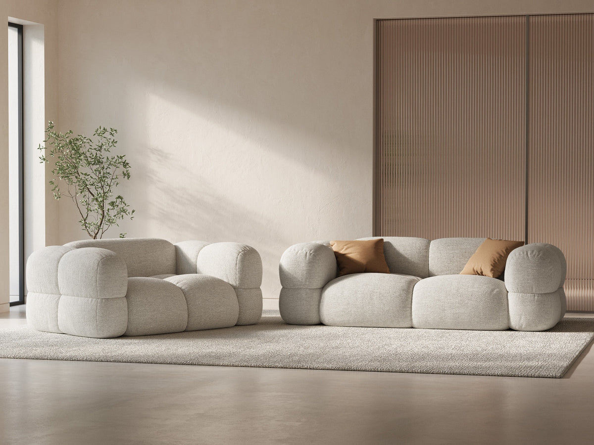 Loretto Sofa 2 Sitzer 100cm in Beige-Sorella präsentiert im Onlineshop von KAQTU Design AG. 2er Sofa ist von Cosmopolitan Design