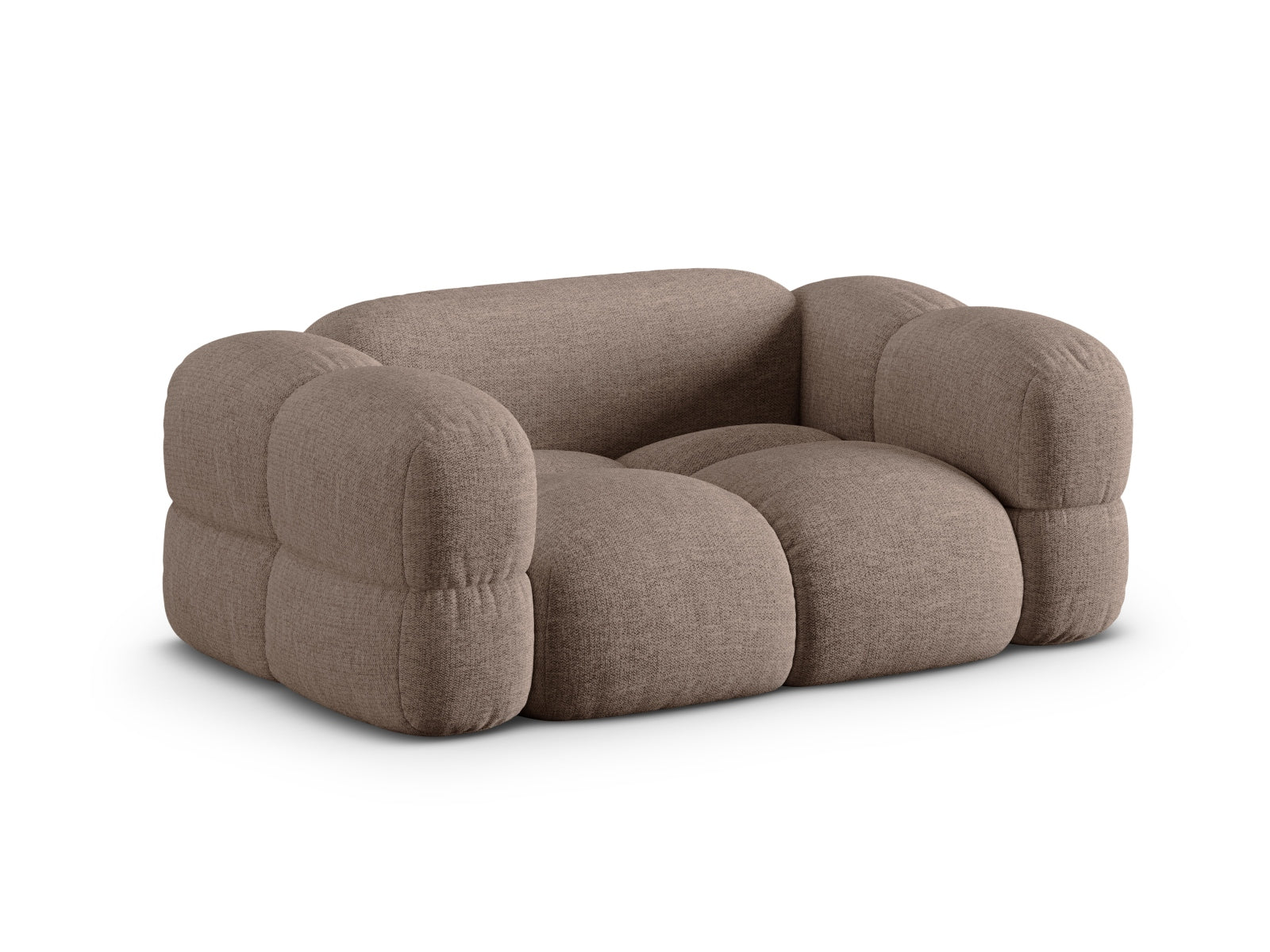 Modernes Loretto 2-Sitzer Sofa in warmem Cappuccino-Ton, perfekt für gemütliche und stilvolle Wohnambiente von Cosmopolitan Design.