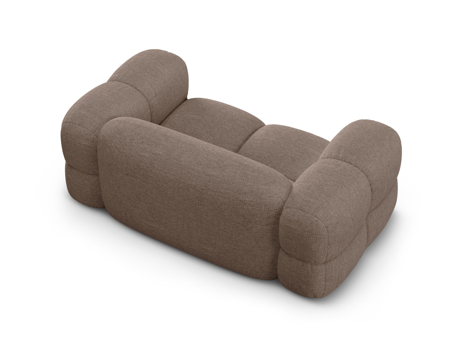 Modernes Loretto 2-Sitzer Sofa in warmem Cappuccino, perfekt für gemütliche Abende und stilvolle Einrichtung von Cosmopolitan Design.