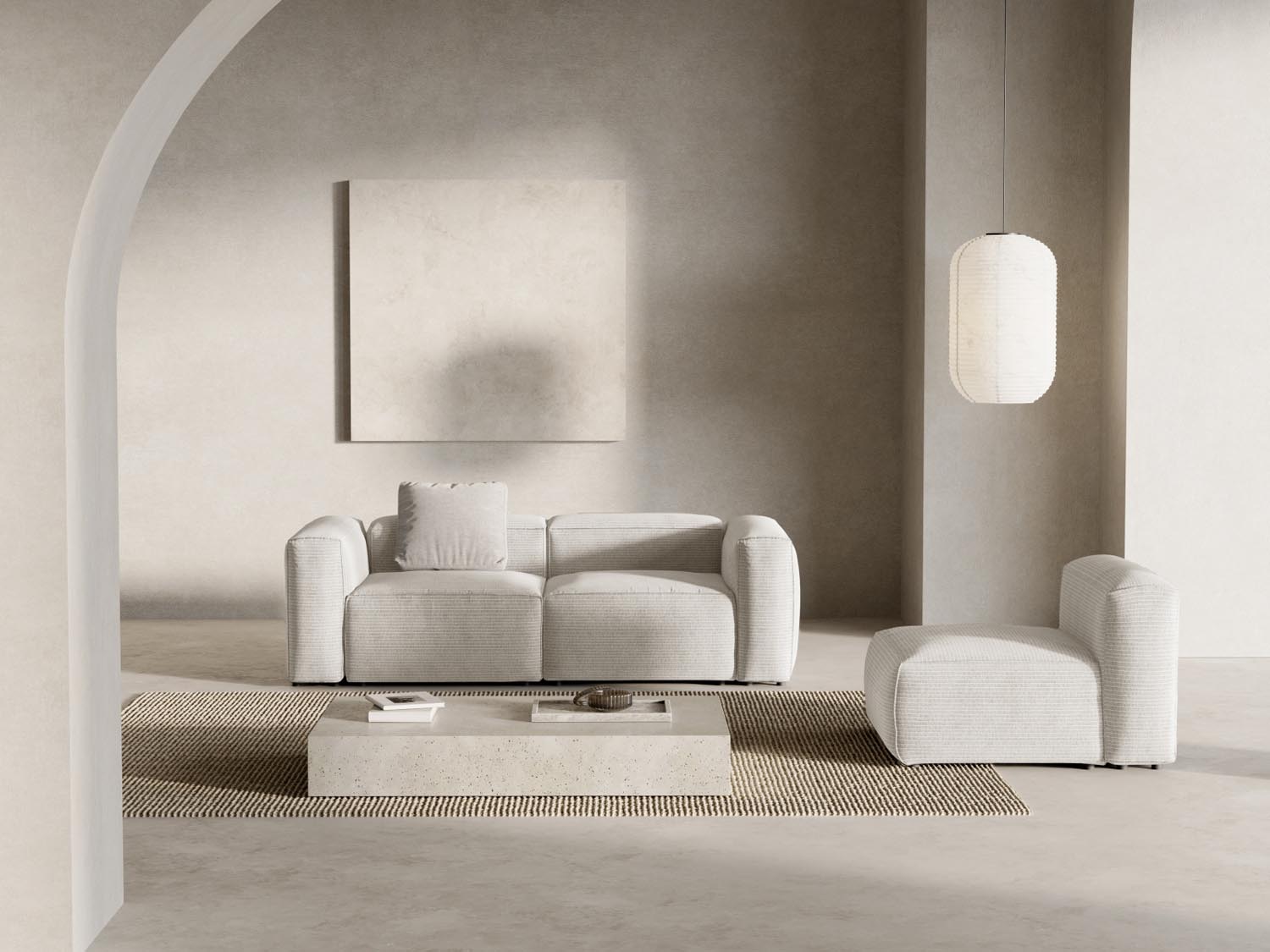 Entdecken Sie das elegante Bergamo Modular Sofa 2 Sitzer von Cosmopolitan Design – perfekt für stilvolle Wohnräume und gemütliche Stunden!