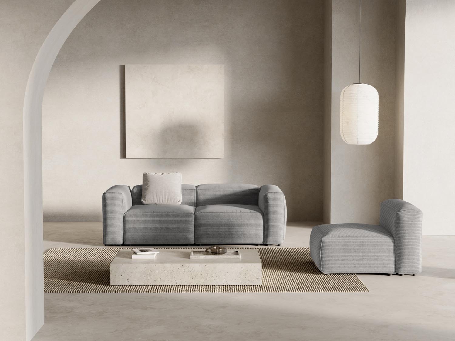 Erleben Sie das stilvolle Bergamo Modular Sofa 2 Sitzer von Cosmopolitan Design – ideal für moderne Wohnräume und entspannte Momente!