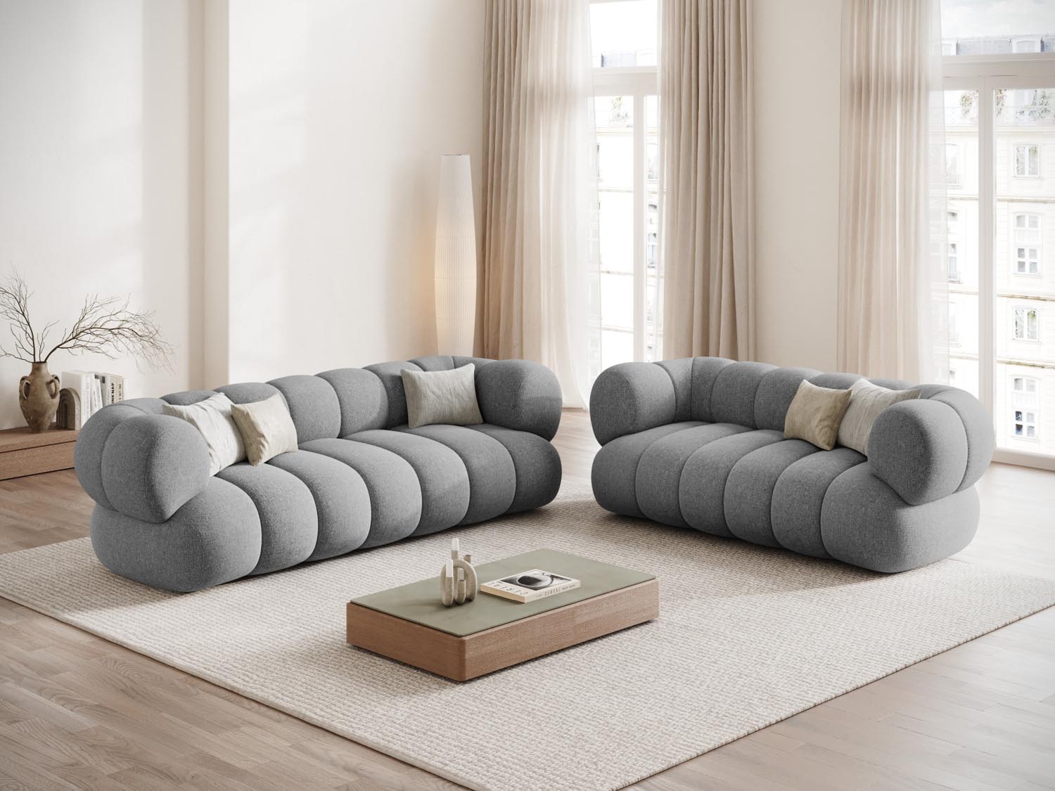 Elegantes Koge 2-Sitzer Sofa in Navy Blue-Eden, ideal für stilvolle Wohnräume, präsentiert von Cosmopolitan Design.