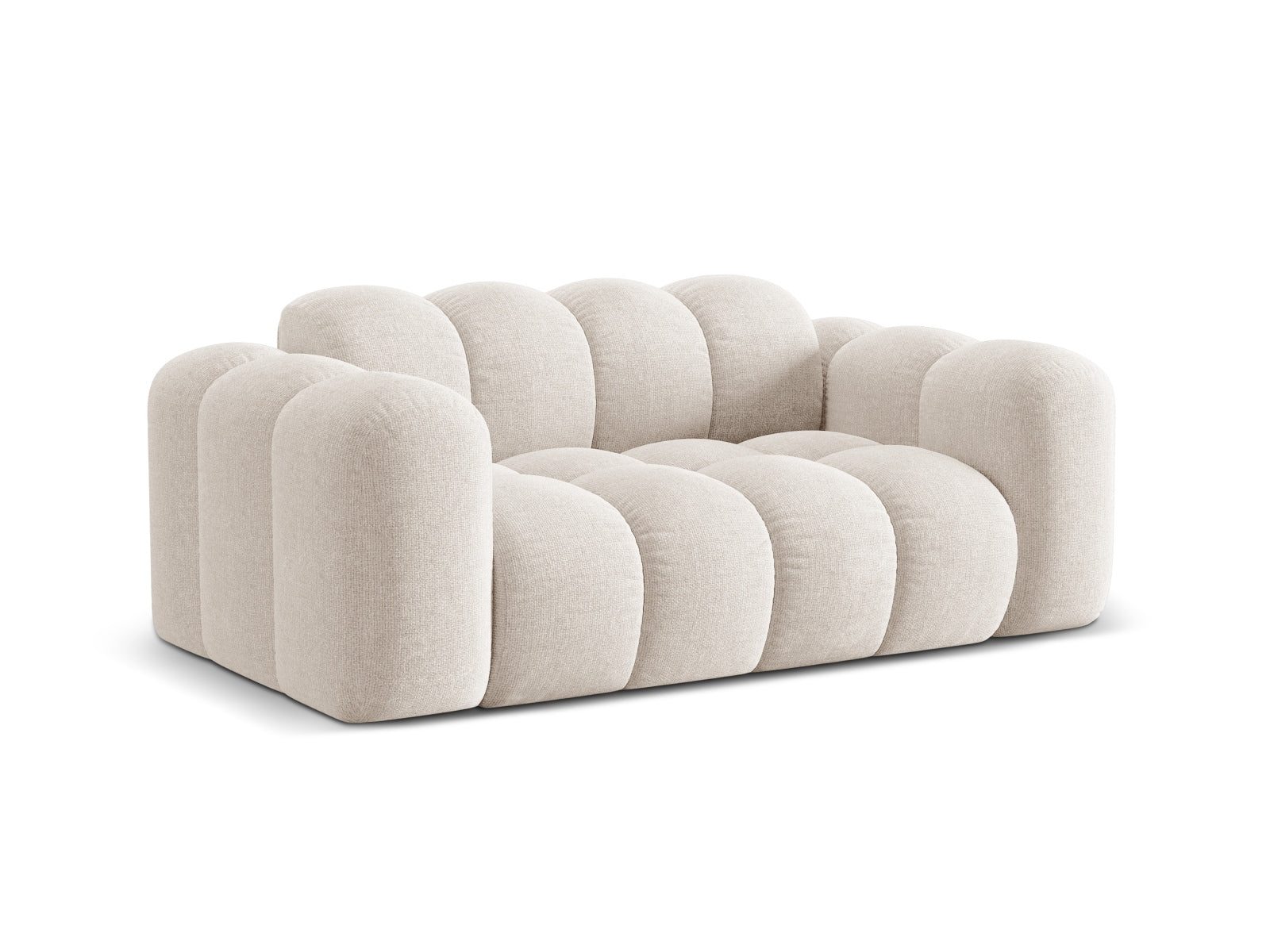 Elegantes 2-Sitzer Sofa Treno in sanftem Beige, ideal für stilvolle Wohnräume. Hochwertige Verarbeitung von Cosmopolitan Design.