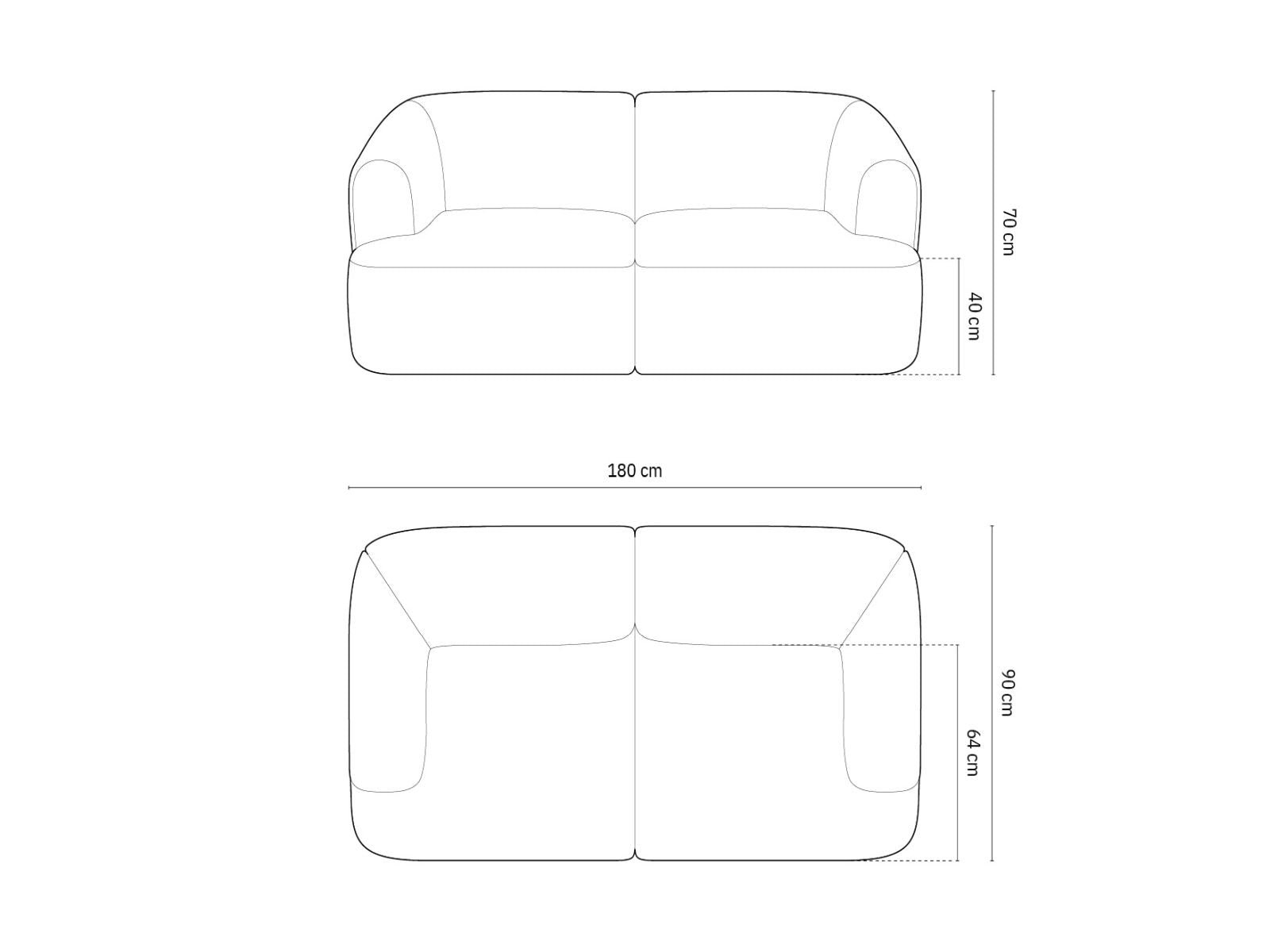Stylisches 2-Sitzer Sofa Campi in ansprechendem Terracotta, perfekt für zeitgemäße Inneneinrichtungen und gemütliche Atmosphäre.