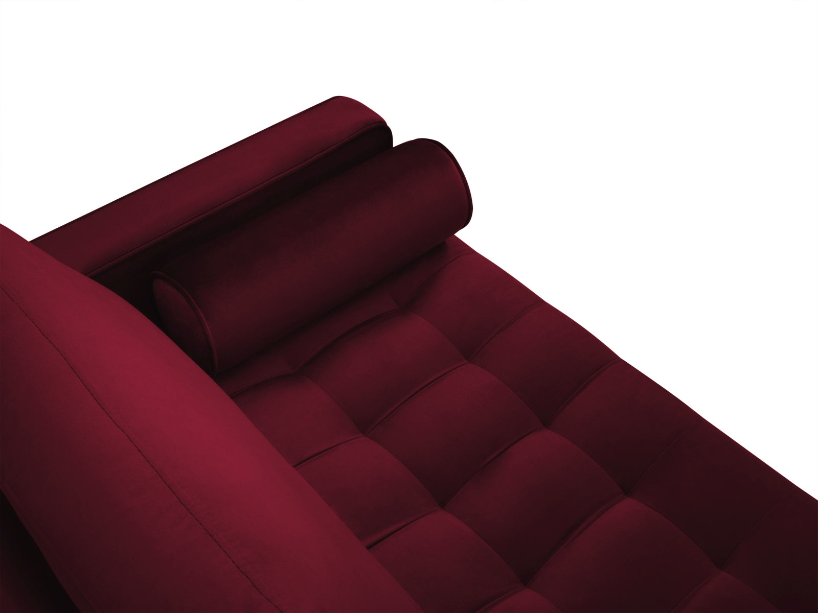Elegantes 2-Sitzer Sofa Aspen in lebhaftem Rot, ideal für gemütliche Abende und stilvolle Einrichtung in jedem Wohnraum.