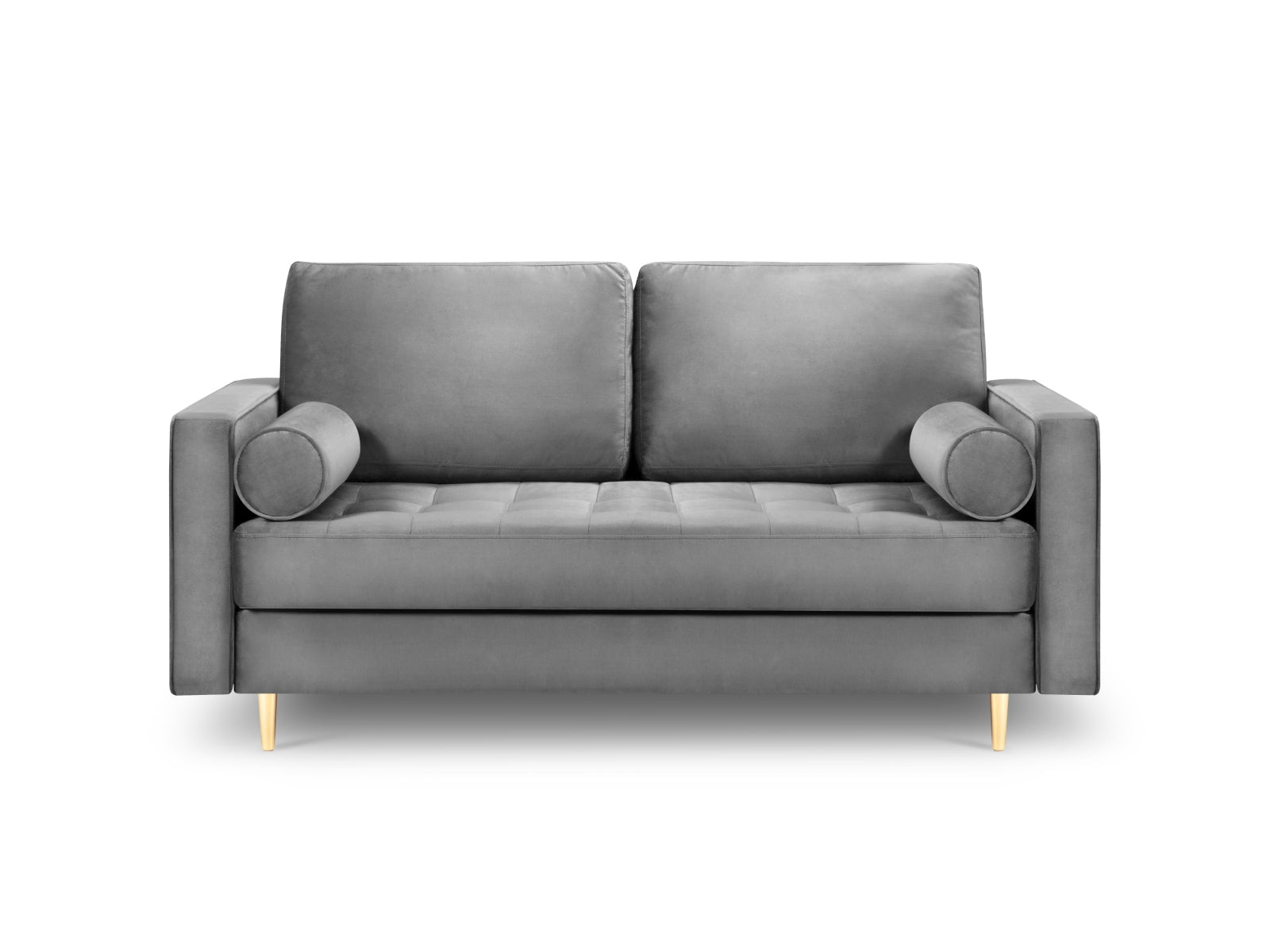 Elegantes 2-Sitzer Sofa Aspen in stilvollem Grau, ideal für moderne Wohnräume, erhältlich bei KAQTU Design AG.