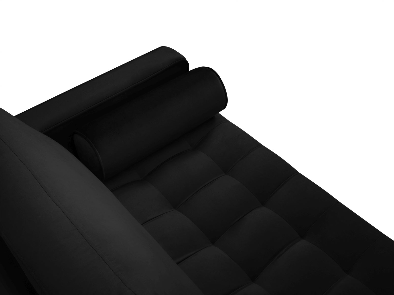 Elegantes 2-Sitzer Sofa Aspen in zeitlosem Schwarz, ideal für moderne Wohnräume, entworfen von Cosmopolitan Design.
