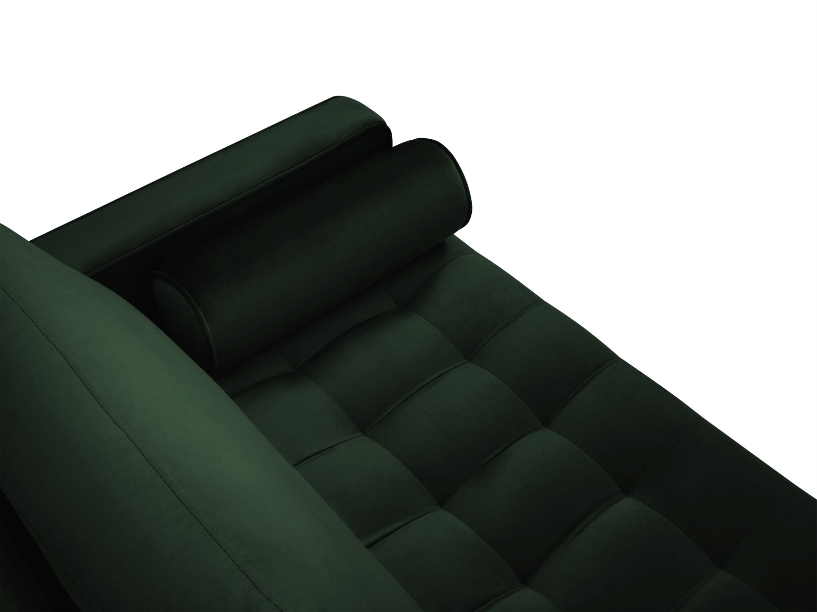 Elegantes 2-Sitzer Sofa Aspen in sattem Flaschengrün, ideal für stilvolle Wohnräume. Hochwertige Materialien und modernes Design von Cosmopolitan Design.