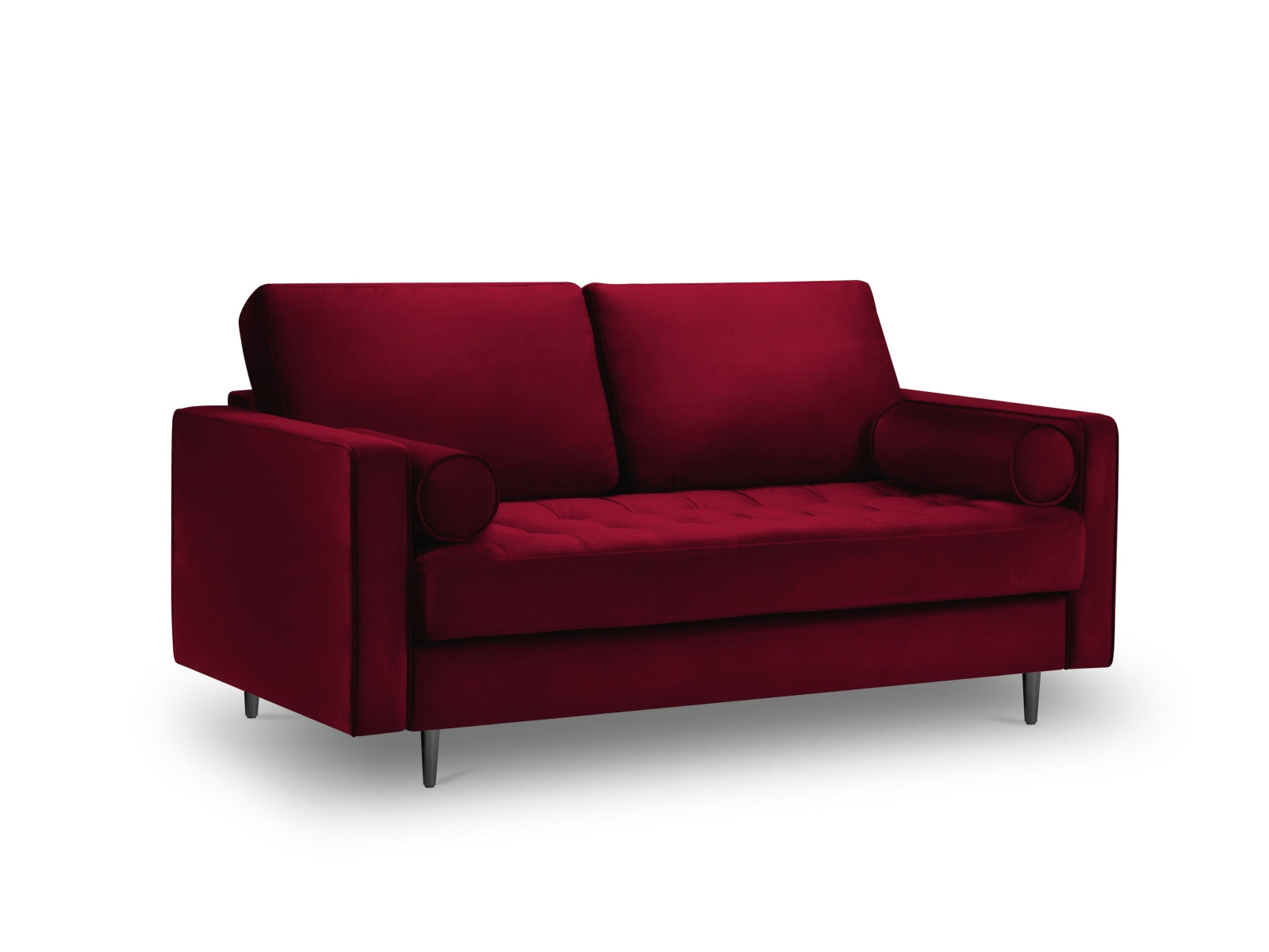 Elegantes 2-Sitzer Sofa Aspen in lebhaftem Rot, ideal für gemütliche Abende und ein modernes Wohnambiente.