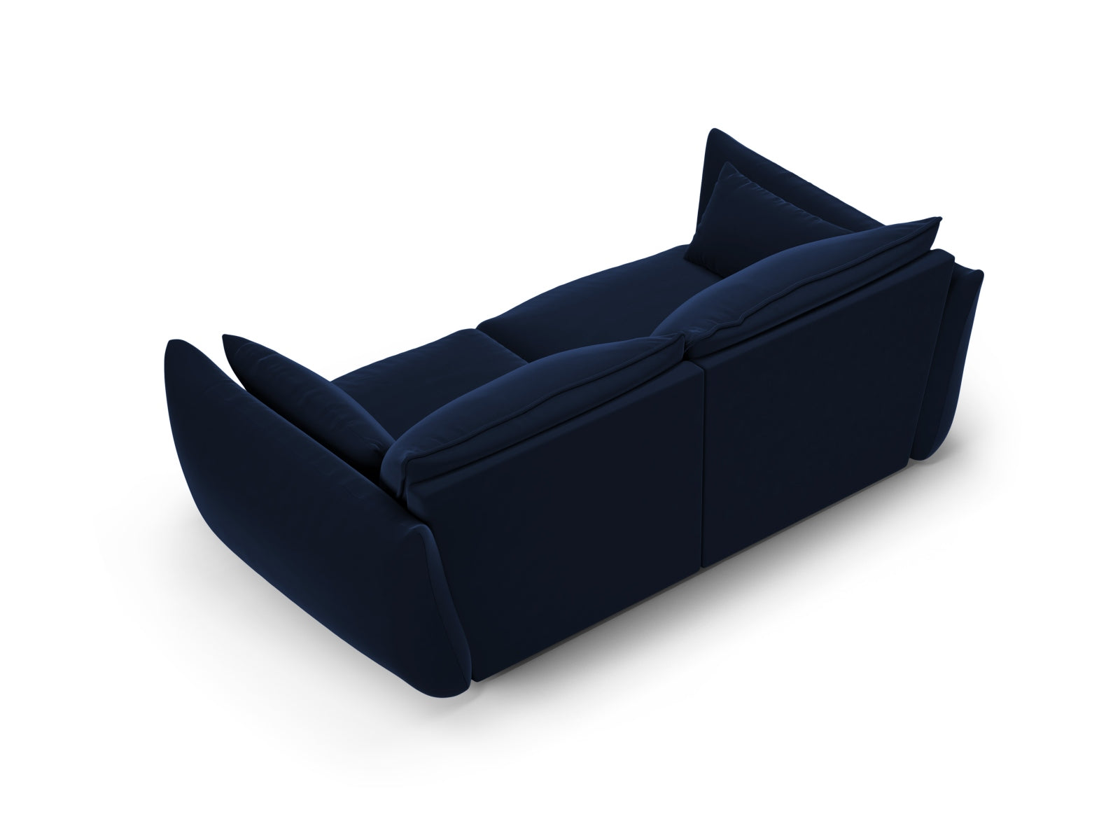 Modernes 2-Sitzer Sofa Matera in Royal Blue, perfekt für stilvolle Wohnräume, bietet Komfort und Eleganz für Ihr Zuhause.