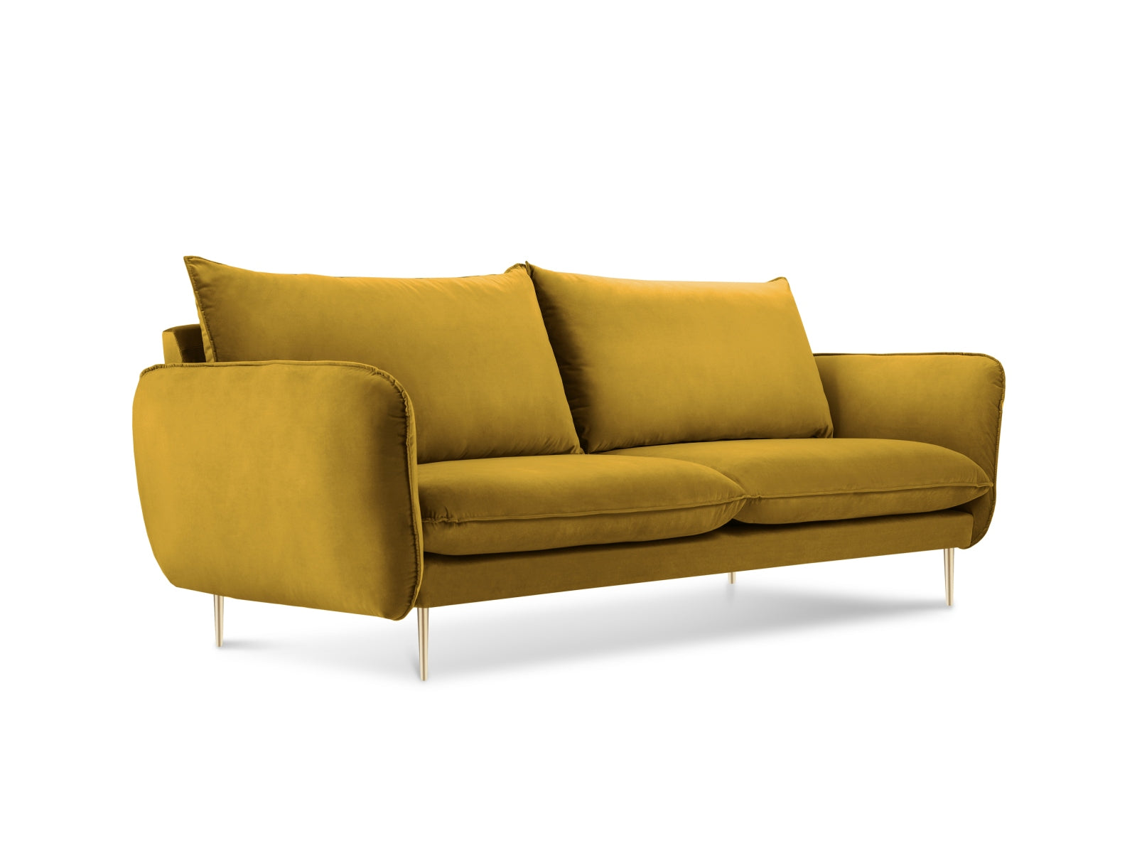 Erleben Sie das elegante Vienna Velour Sofa 2 Sitzer von Cosmopolitan Design. Perfekt für kompakte Wohnräume, vereint es Komfort und stilvolles Design.