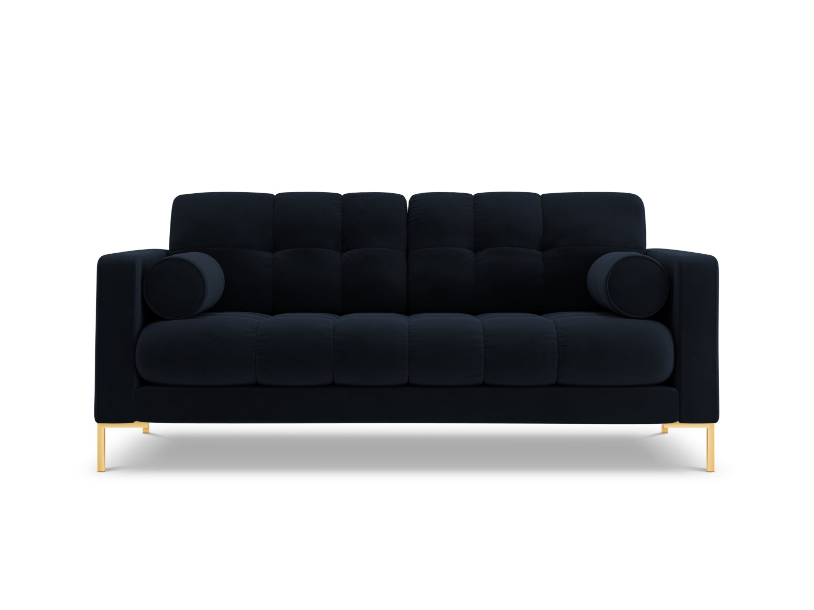 Stilvolles 2-Sitzer Sofa Bali in edlem Dunkelblau, perfekt für stilvolle Interiors, bietet hohen Sitzkomfort und modernes Flair.