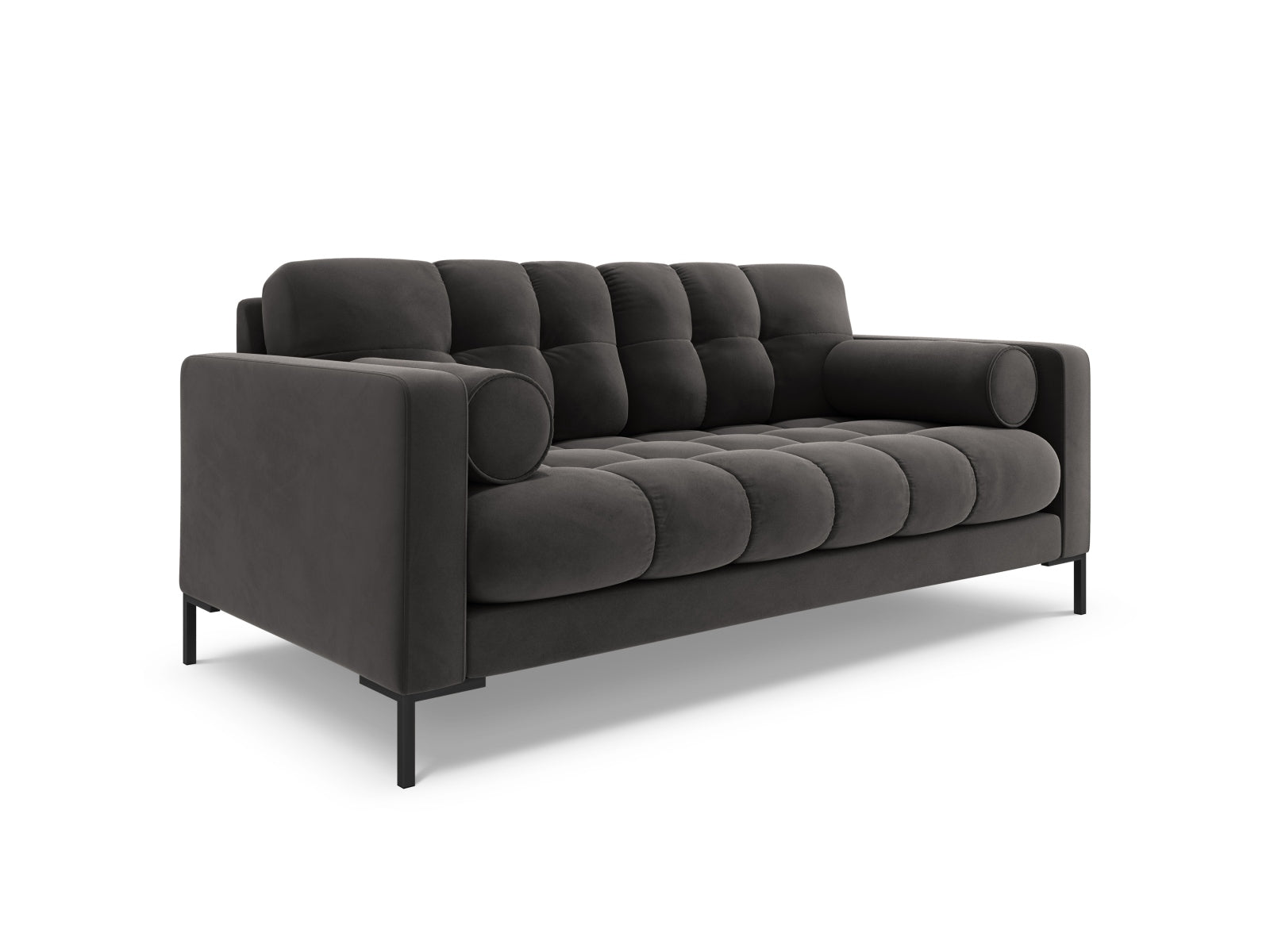 Elegantes 2-Sitzer Sofa Bali in Dunkelgrau, ideal für moderne Wohnräume, präsentiert von Cosmopolitan Design.