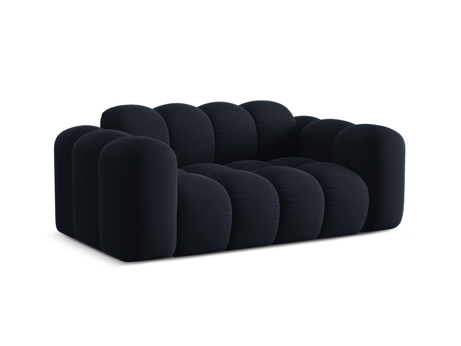 Elegantes 2-Sitzer Sofa Treno in Dunkelblau, ideal für stilvolle Wohnräume. Hochwertiges Design von Cosmopolitan Design.