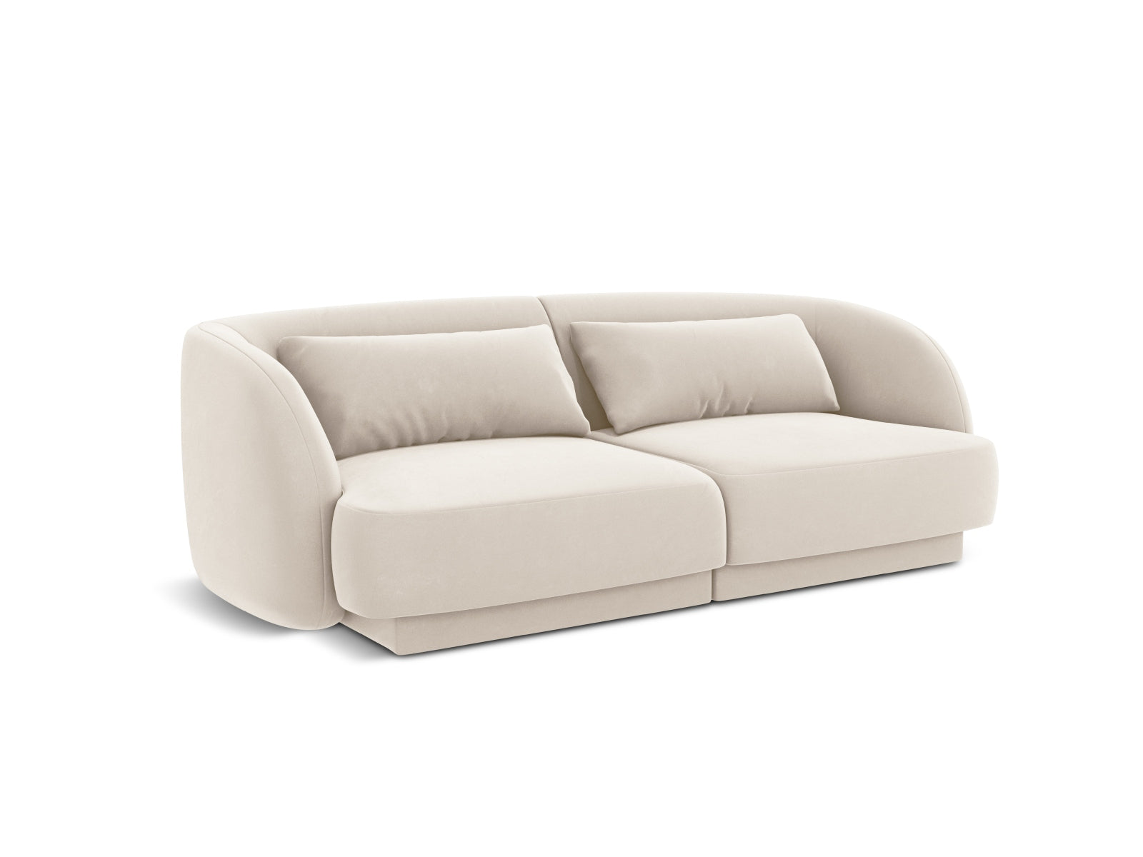 Tulum Velour Sofa 2 Sitzer 90cm in Light Beige präsentiert im Onlineshop von KAQTU Design AG. 2er Sofa ist von Cosmopolitan Design