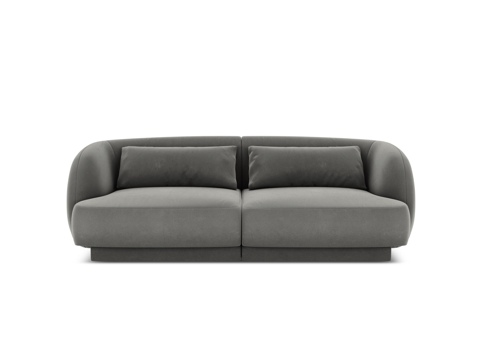 Tulum Velour Sofa 2 Sitzer 90cm in Light Grey-Bluvel präsentiert im Onlineshop von KAQTU Design AG. 2er Sofa ist von Cosmopolitan Design