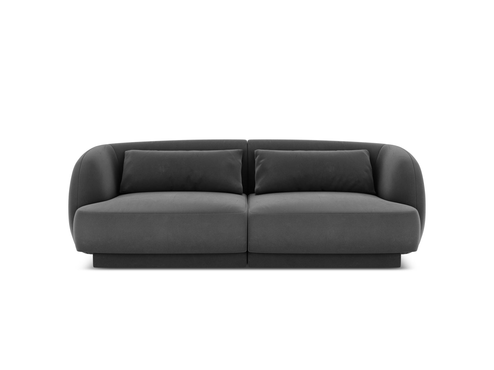 Tulum Velour Sofa 2 Sitzer 90cm in Grey-Bluvel präsentiert im Onlineshop von KAQTU Design AG. 2er Sofa ist von Cosmopolitan Design