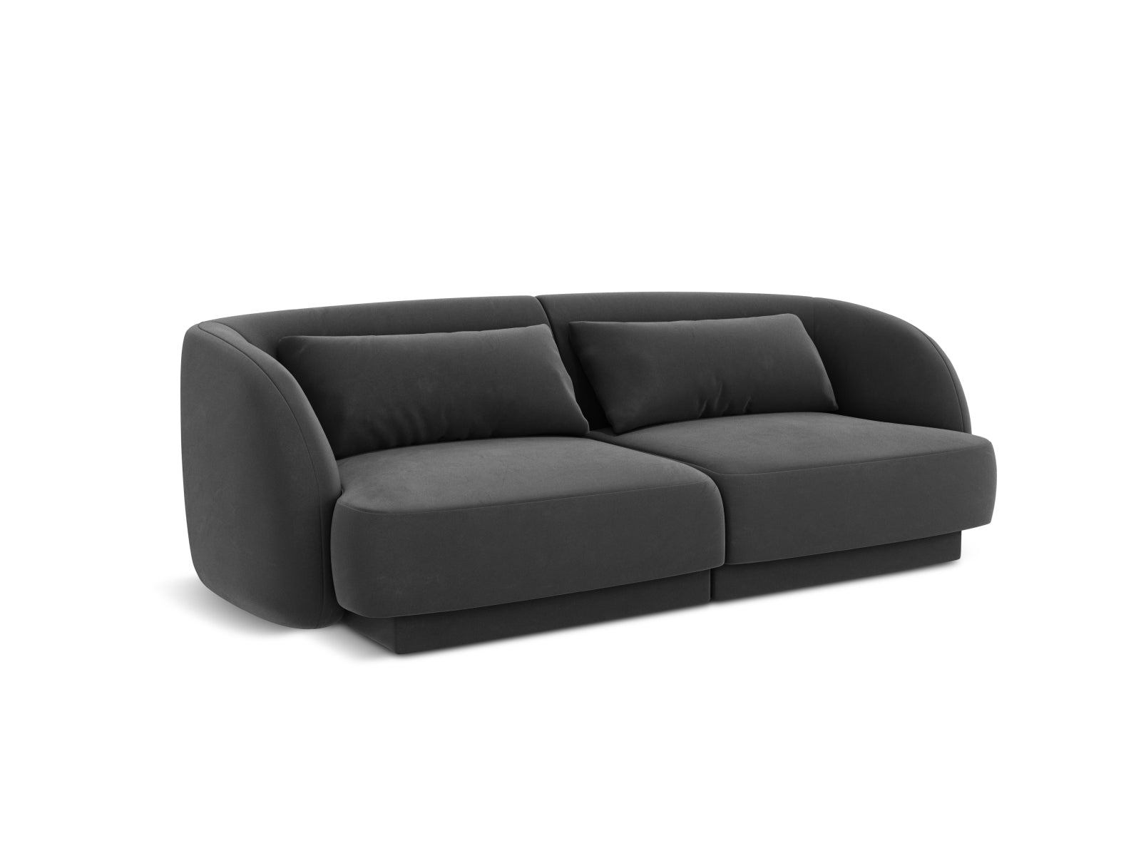 Tulum Velour Sofa 2 Sitzer 90cm in Grey präsentiert im Onlineshop von KAQTU Design AG. 2er Sofa ist von Cosmopolitan Design