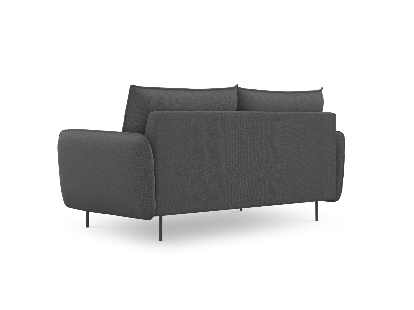 Stylisches 2-Sitzer Sofa "Vienna" in edlem Dunkelgrau, perfekt für zeitgemäße Interiors, angeboten von Cosmopolitan Design.