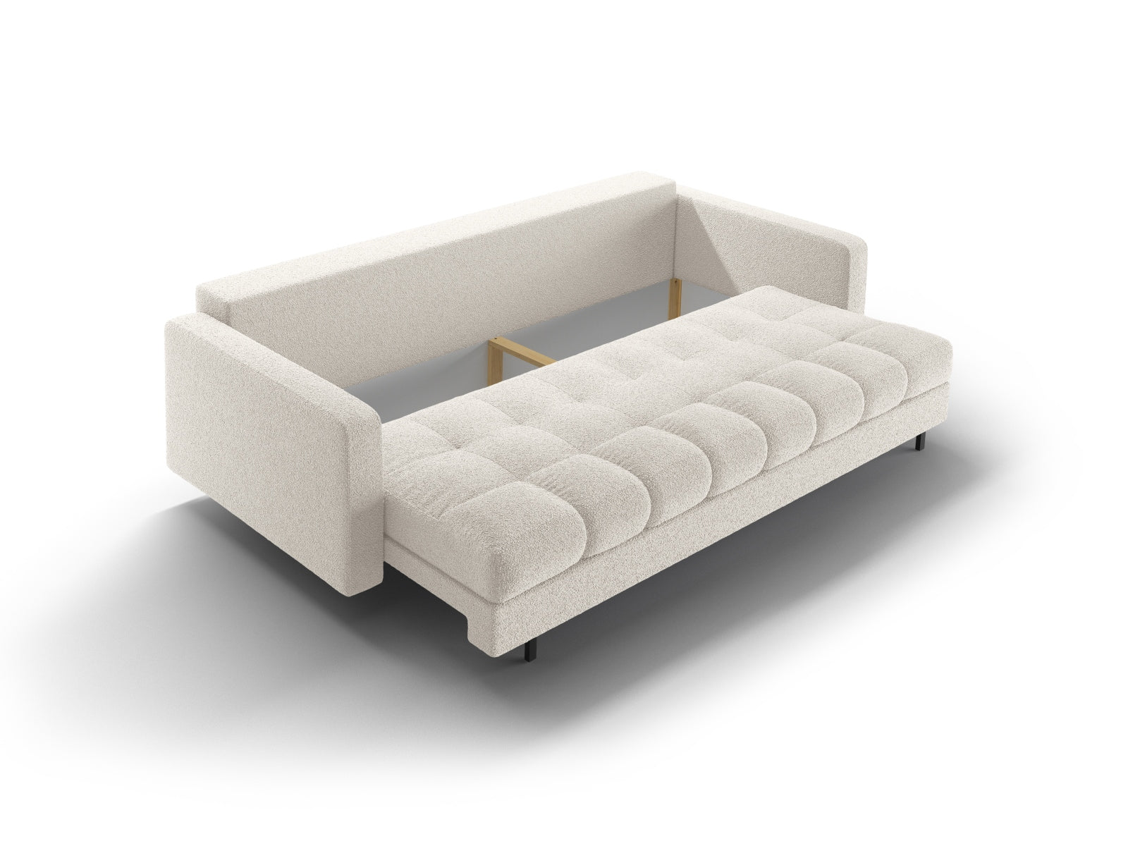 Modernes 3-Sitzer Sofa Bali in stilvollem Weiß, kombiniert Funktionalität mit Design, ideal für Gäste und platzsparende Lösungen.