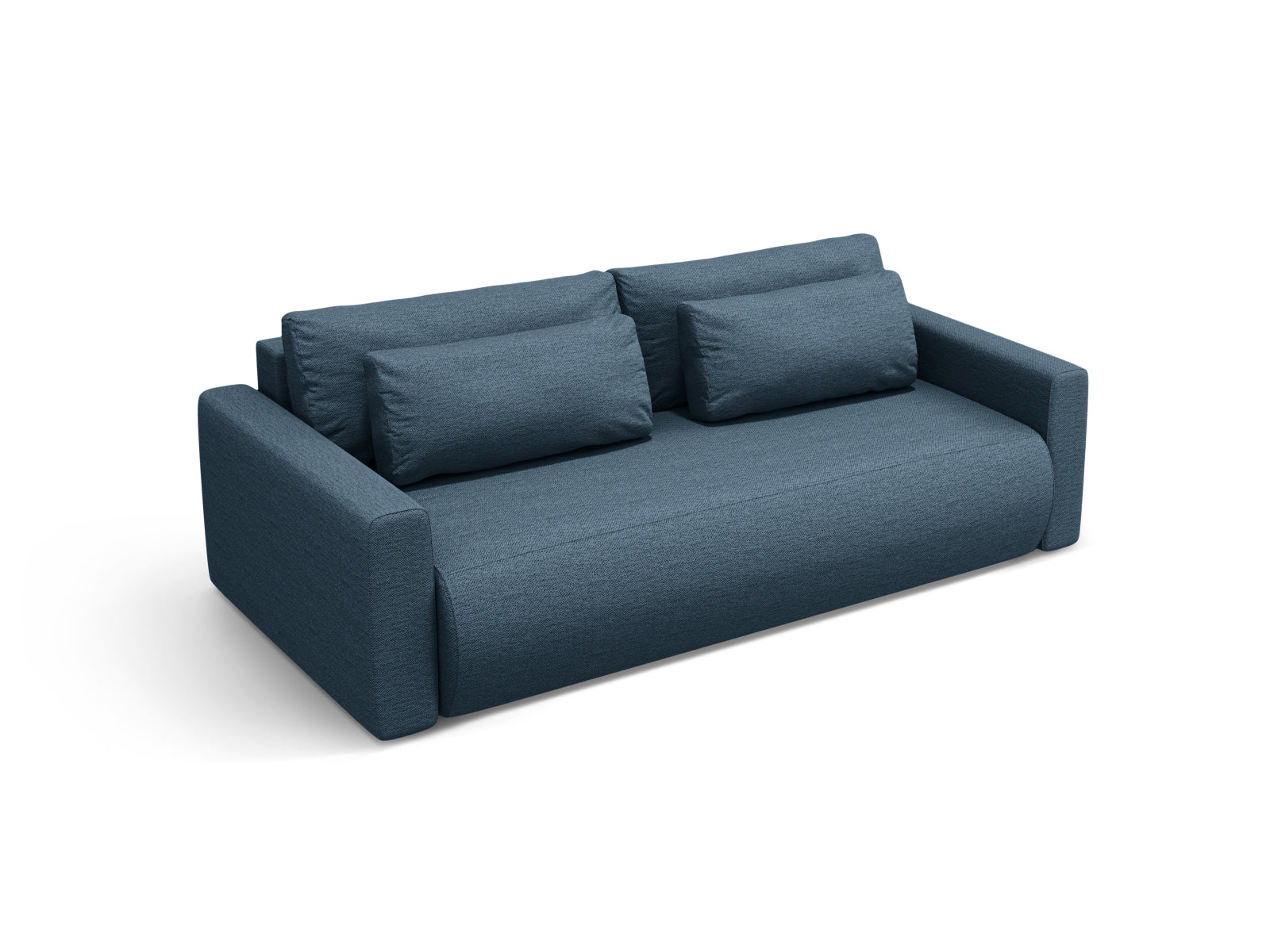 Stylisches 3-Sitzer Belfast Sofa in Blue-Heritage, bietet Schlaffunktion und Stauraum, perfekt für vielseitige Wohnräume.