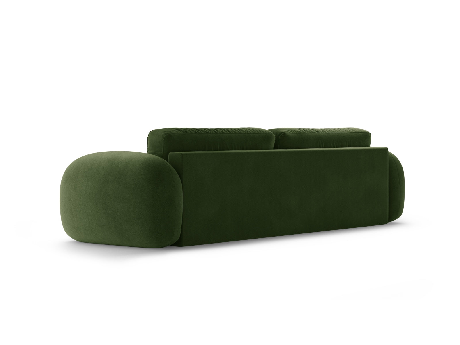 Tonale Velour Sofa mit Schlaffunktion und Stauraum 3 Sitzer in Army Green präsentiert im Onlineshop von KAQTU Design AG. Bettsofa ist von Cosmopolitan Design