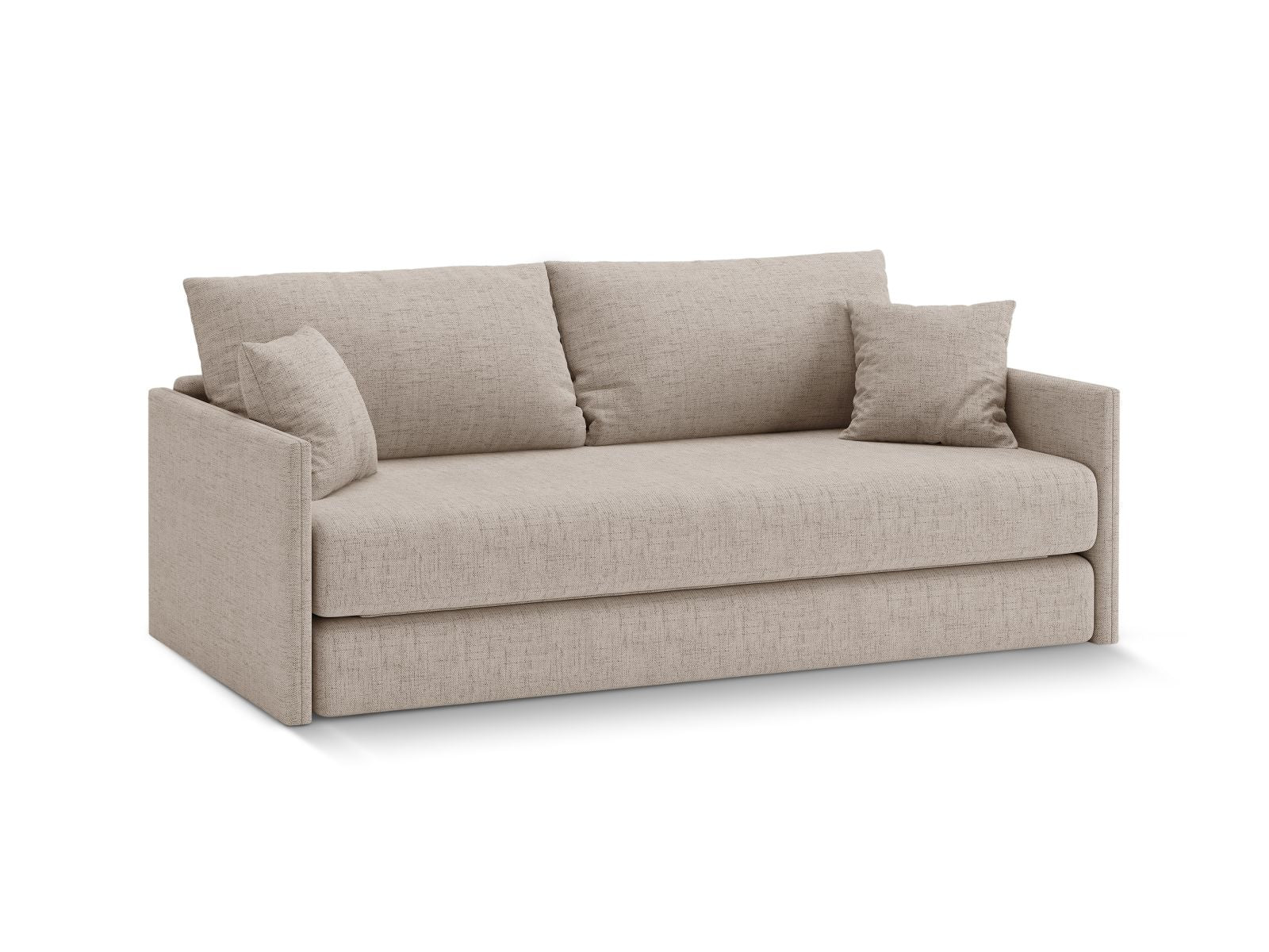Elegantes 3-Sitzer Sofa Shannon in Cappuccino-Moly, ideal für stilvolle Wohnräume und als komfortables Bettsofa. Perfekt für Gäste.