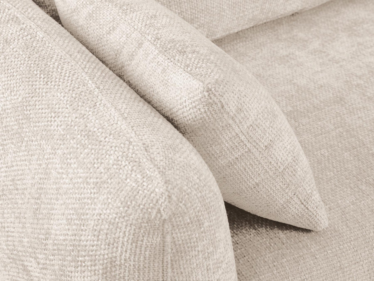 Bettsofa Matera von Cosmopolitan Design, 3-Sitzer mit Stoffbezug und schwarzen Kunststoffbeinen